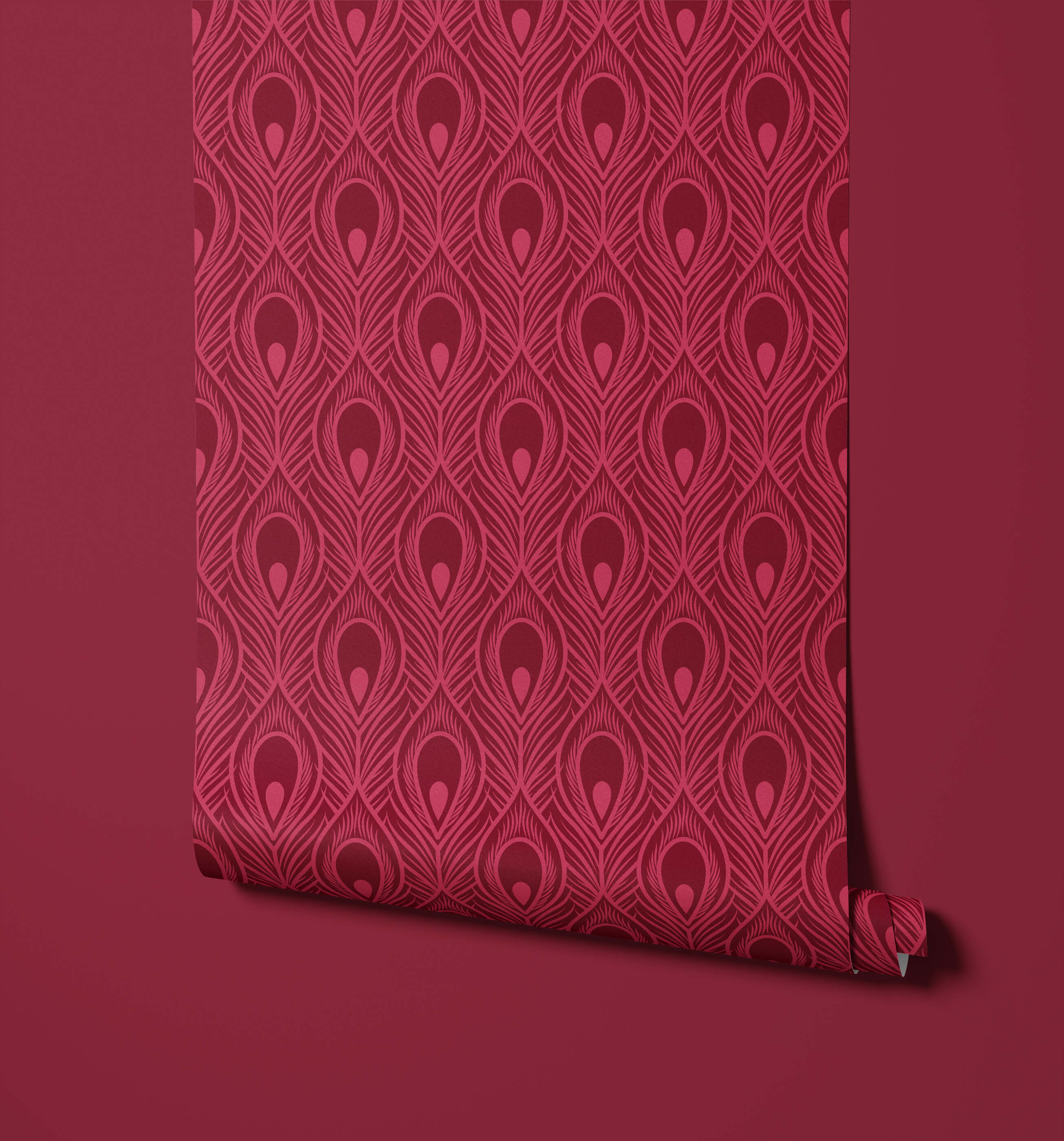 Maiden Peacock Feather Wallpaper