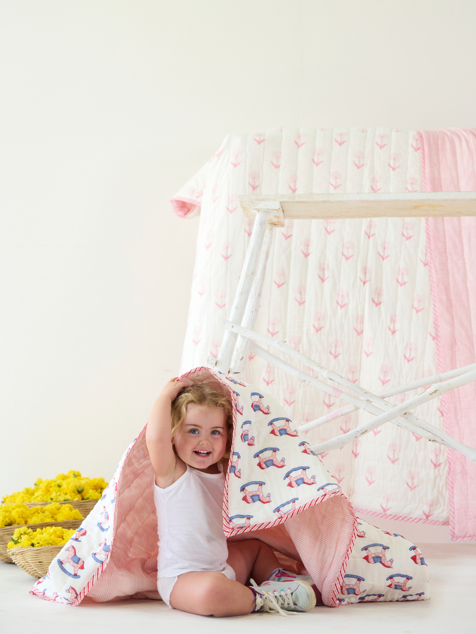 Large Rocking Horse Cot / Toddler Quilt