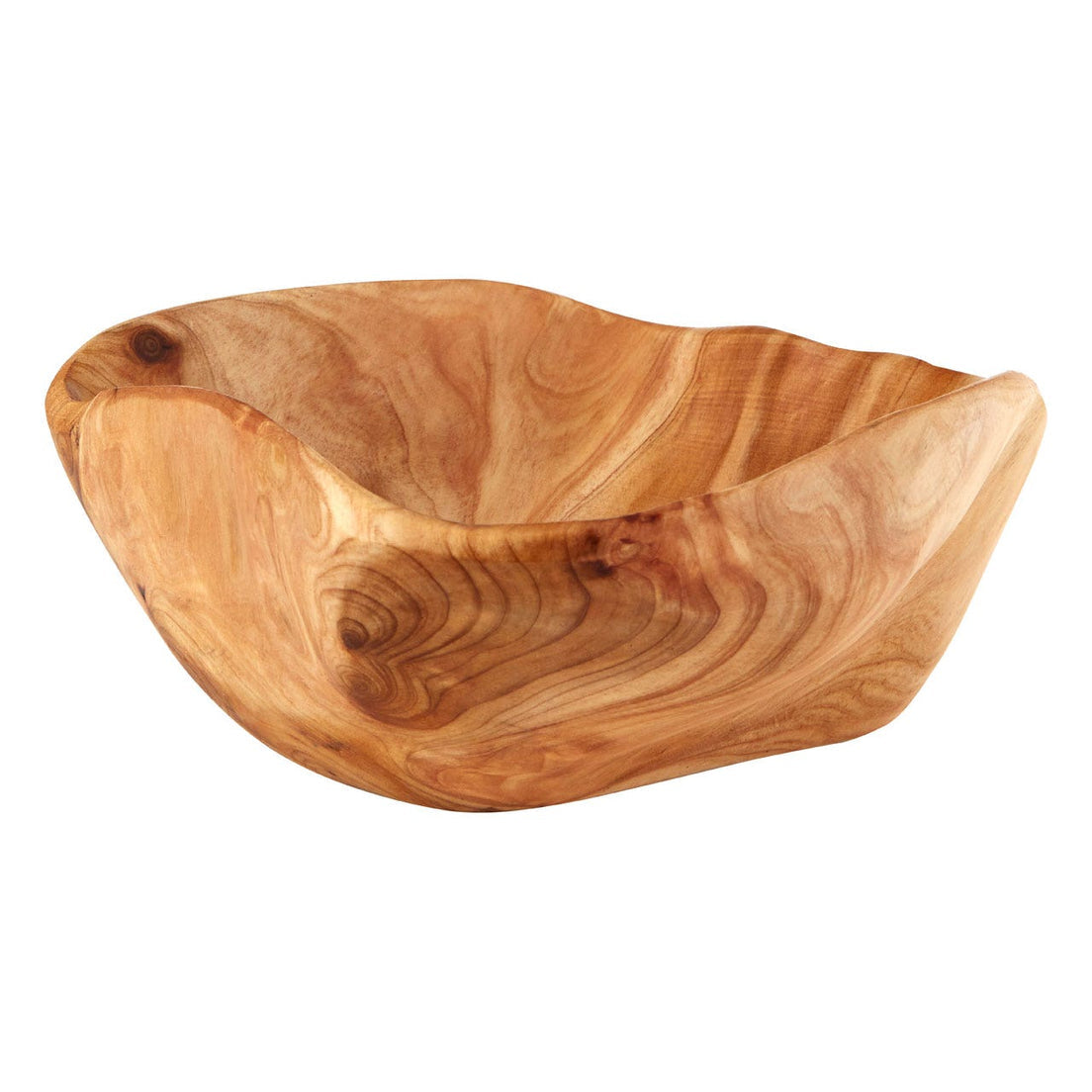 Natural cedar wood serving bowl perfect for fruits and salads