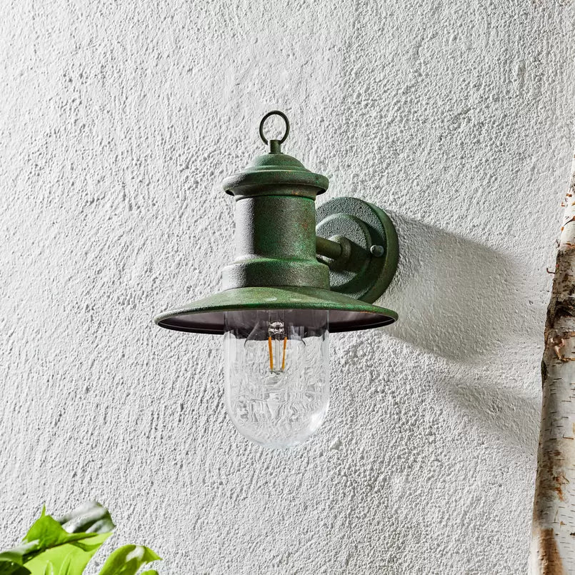 Rustic Leonie Outdoor Lighting in Vintage Green