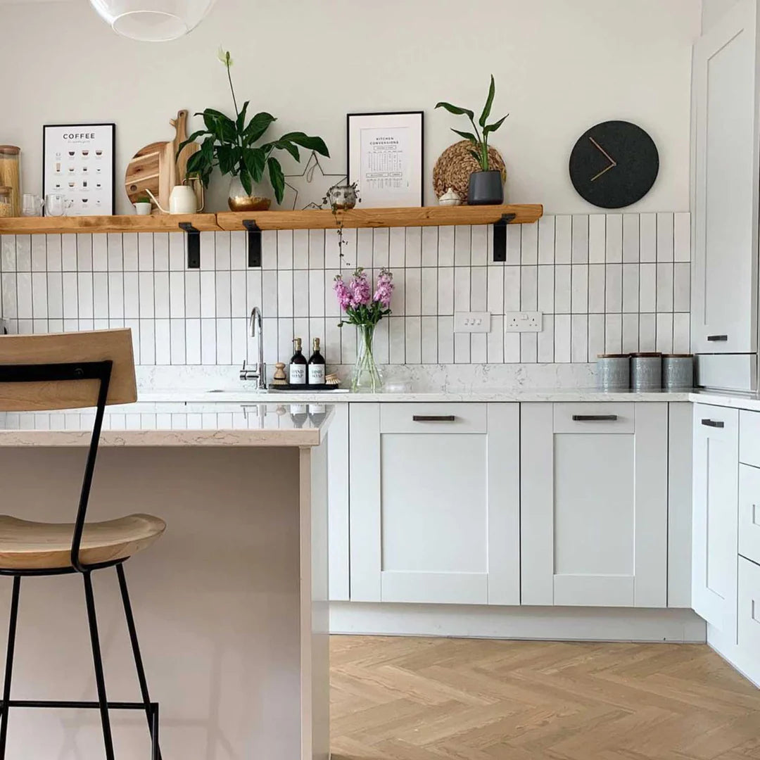 Rustic Wooden Kitchen Shelves