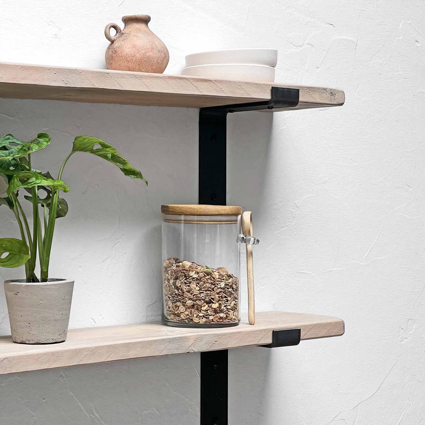 Space-Saving Metal Shelf for Home Organisation