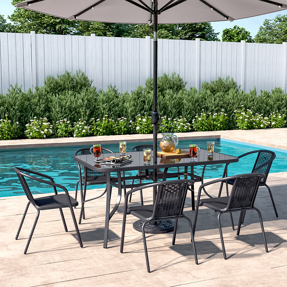 4-6 Seater Rectangular Garden Dining Set