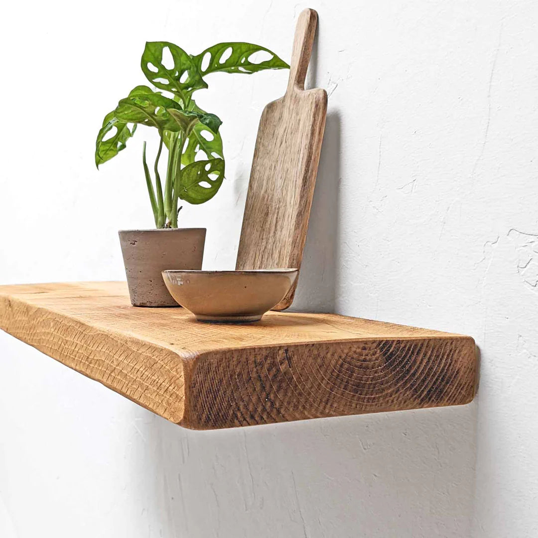 Floating Wooden Rustic Shelf