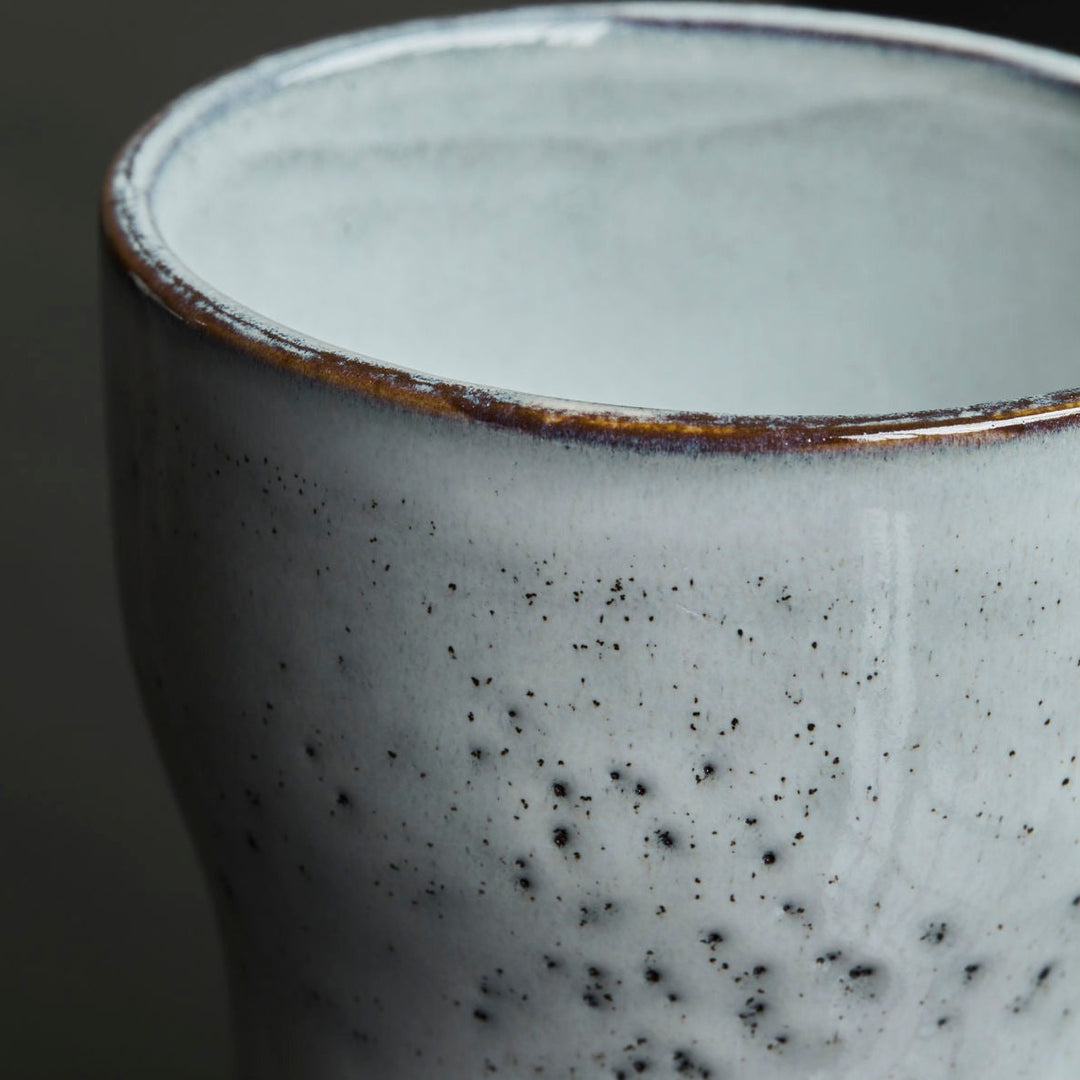 Rustic Textured Grey Stoneware Mugs