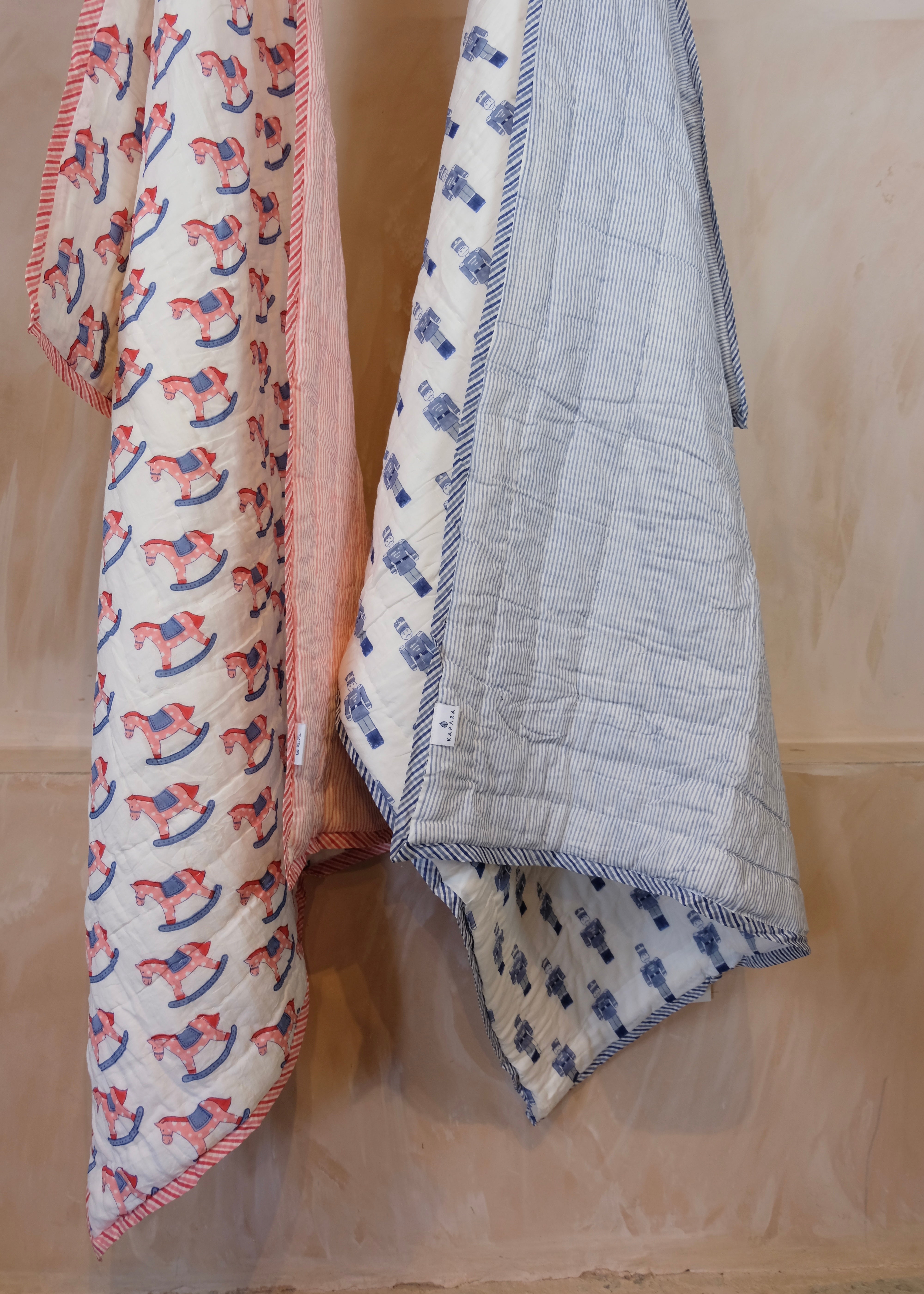 Large Rocking Horse Cot / Toddler Quilt