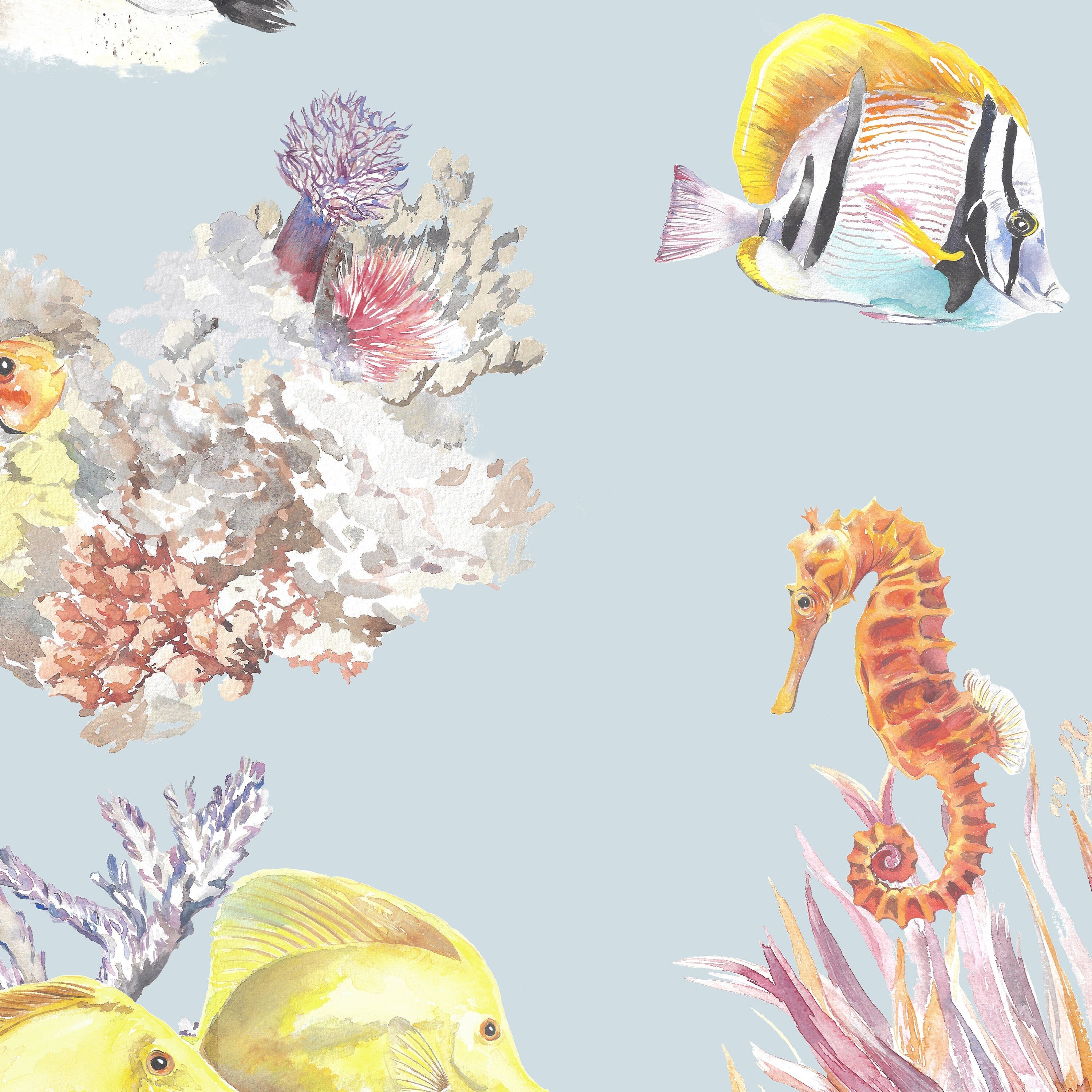 Ocean Coral Reef Children's Wallpaper