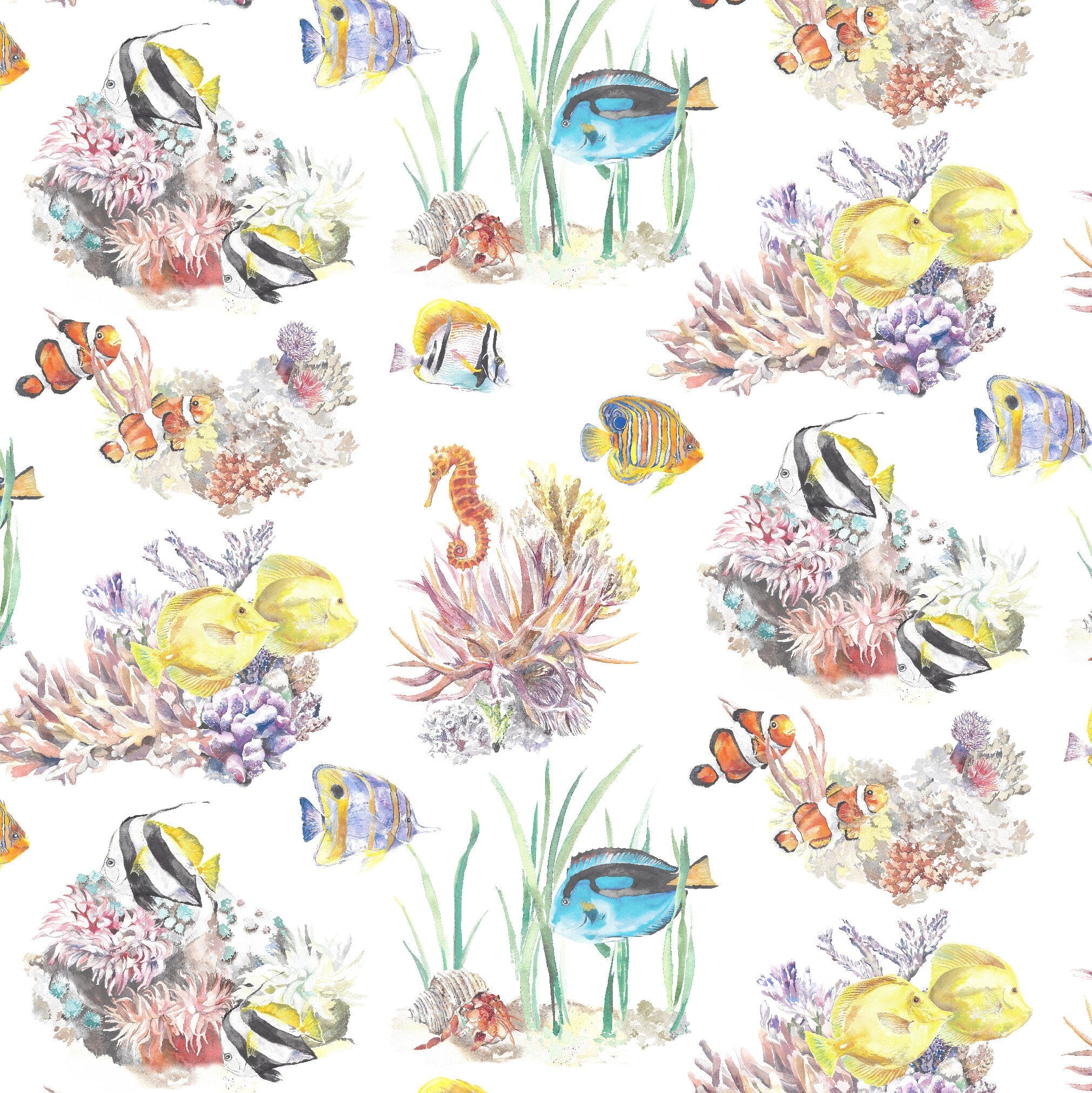 Ocean Coral Reef Children's Wallpaper