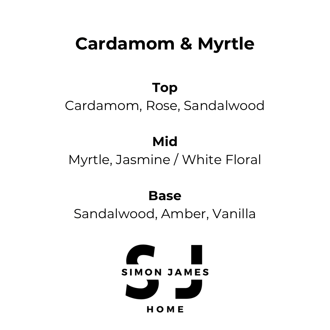 Cardamom and Myrtle Handmade Soy Wax Candle