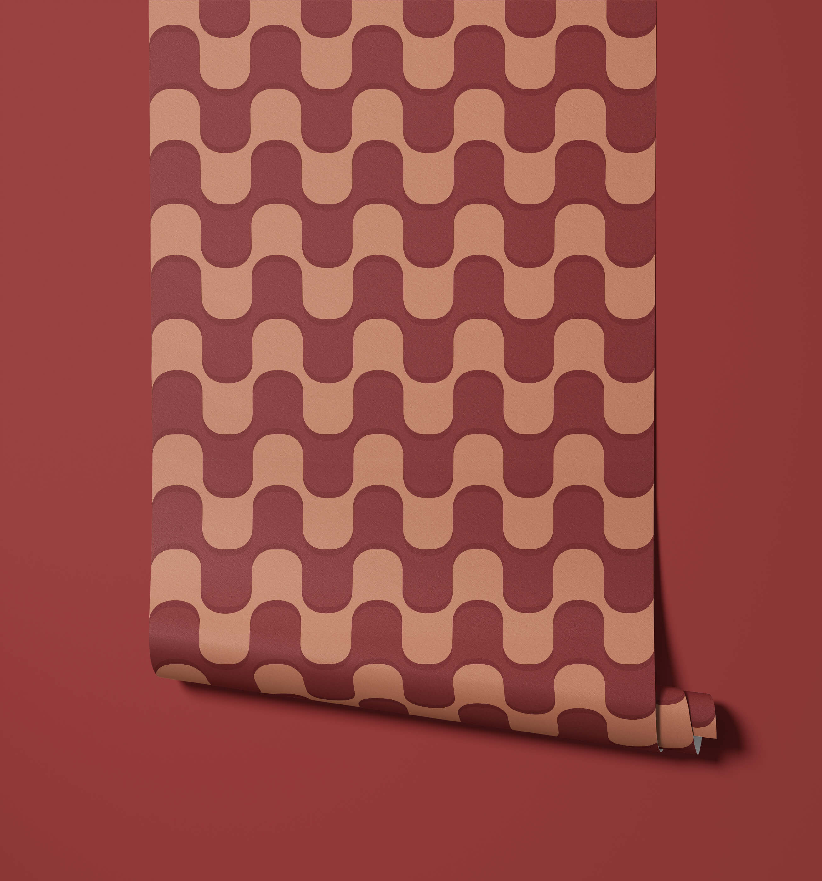 Ballinger Retro Squiggle Pattern Wallpaper