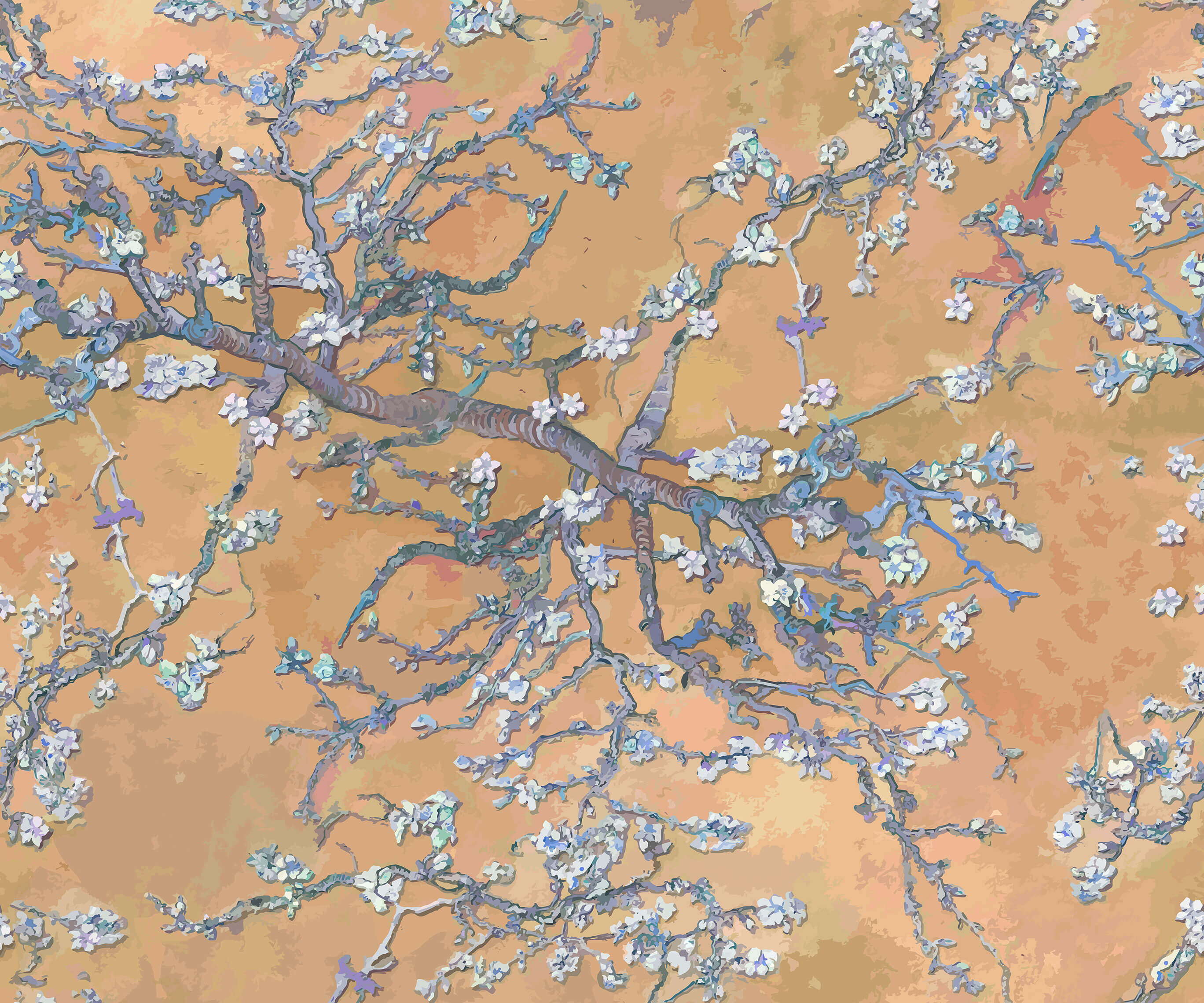 Branch Van Gogh Almond Blossom Wallpaper