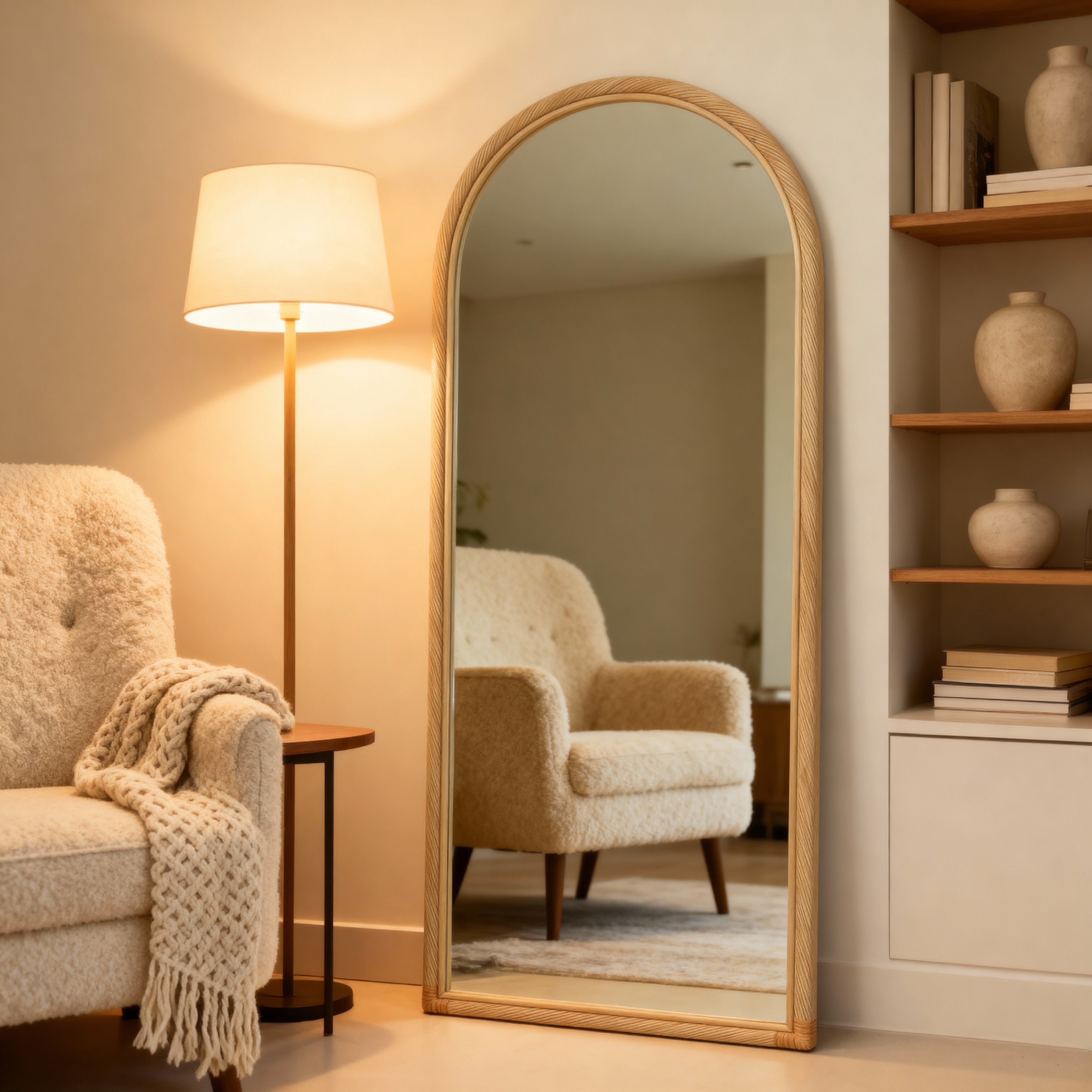 Citra Teak Leaning Mirror