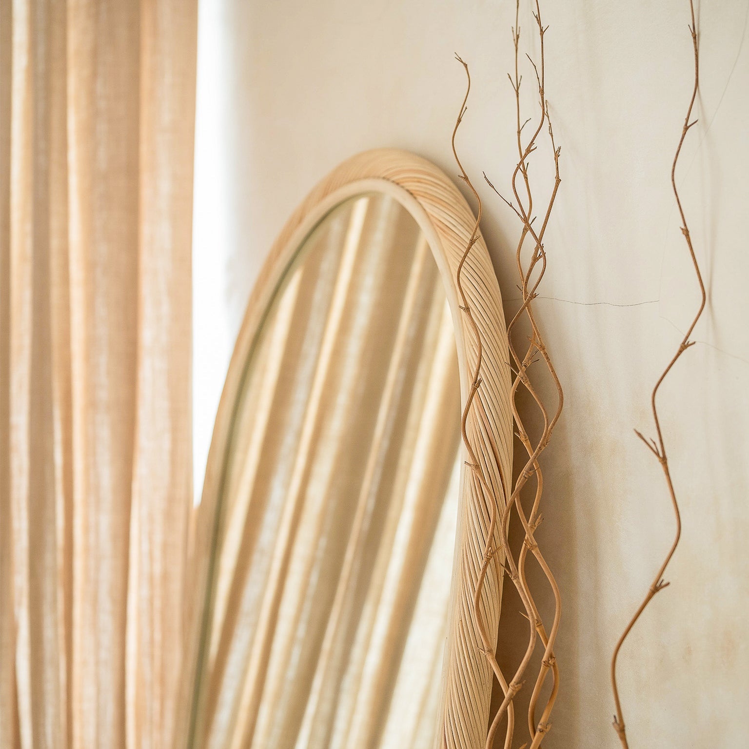 Citra Teak Leaning Mirror