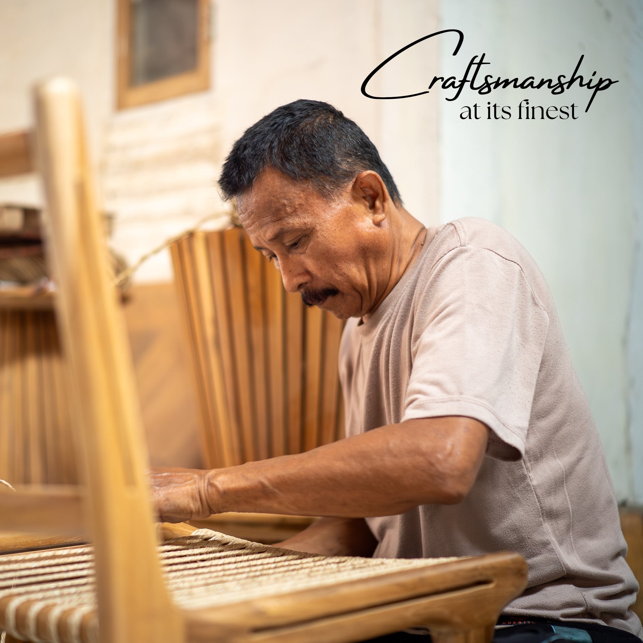 Zara Teak and Rattan Bar Stool