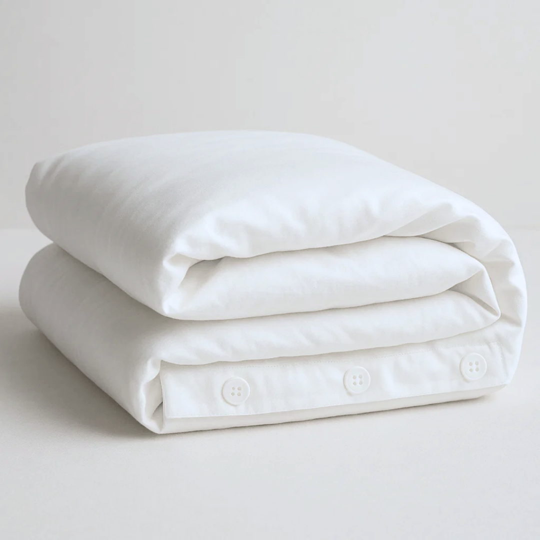 Cool and Comfy Eucalyptus Silk Duvet Cover in White