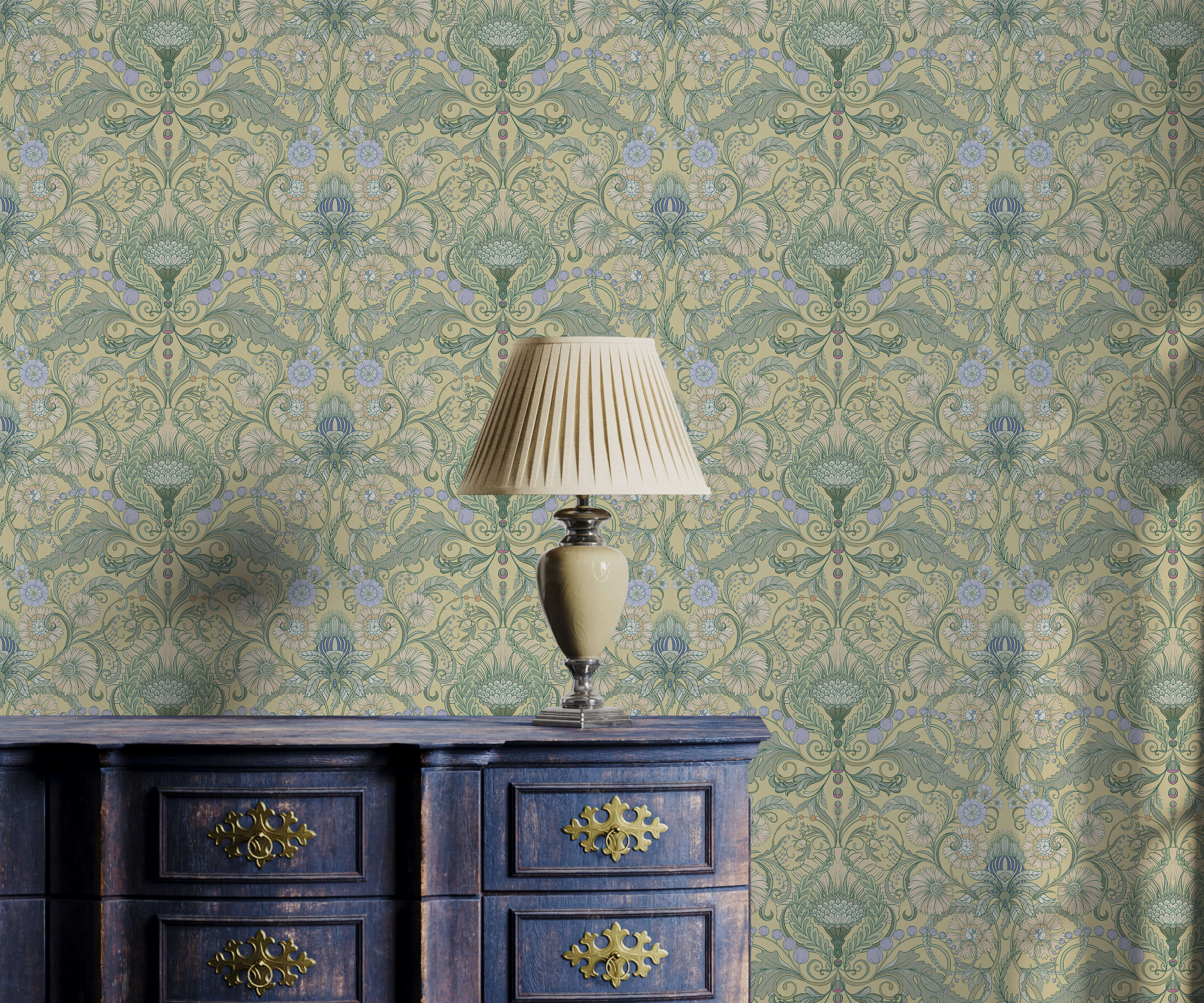 Henwood Art Nouveau Floral Wallpaper