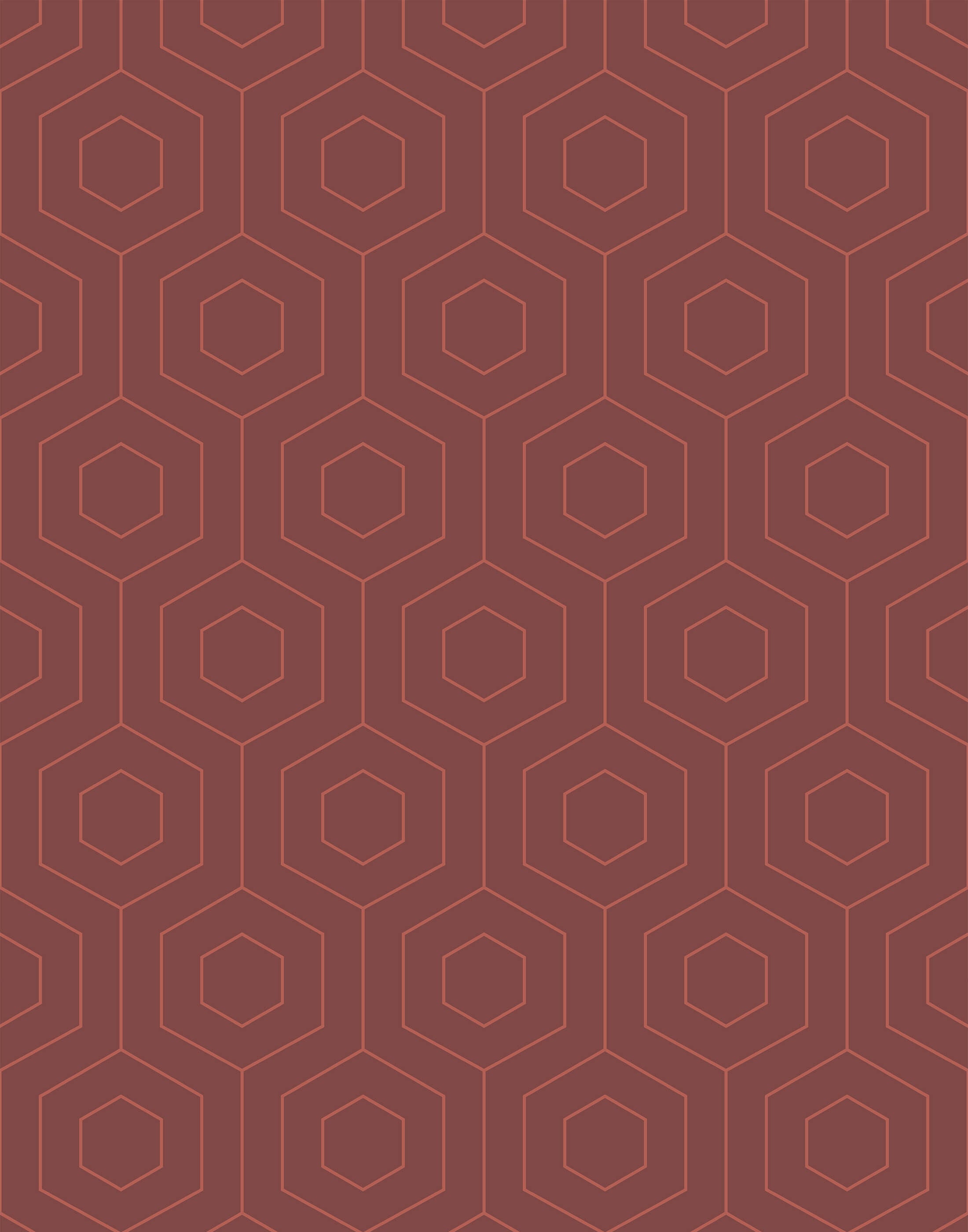 Hive Hexagonal Line Wallpaper