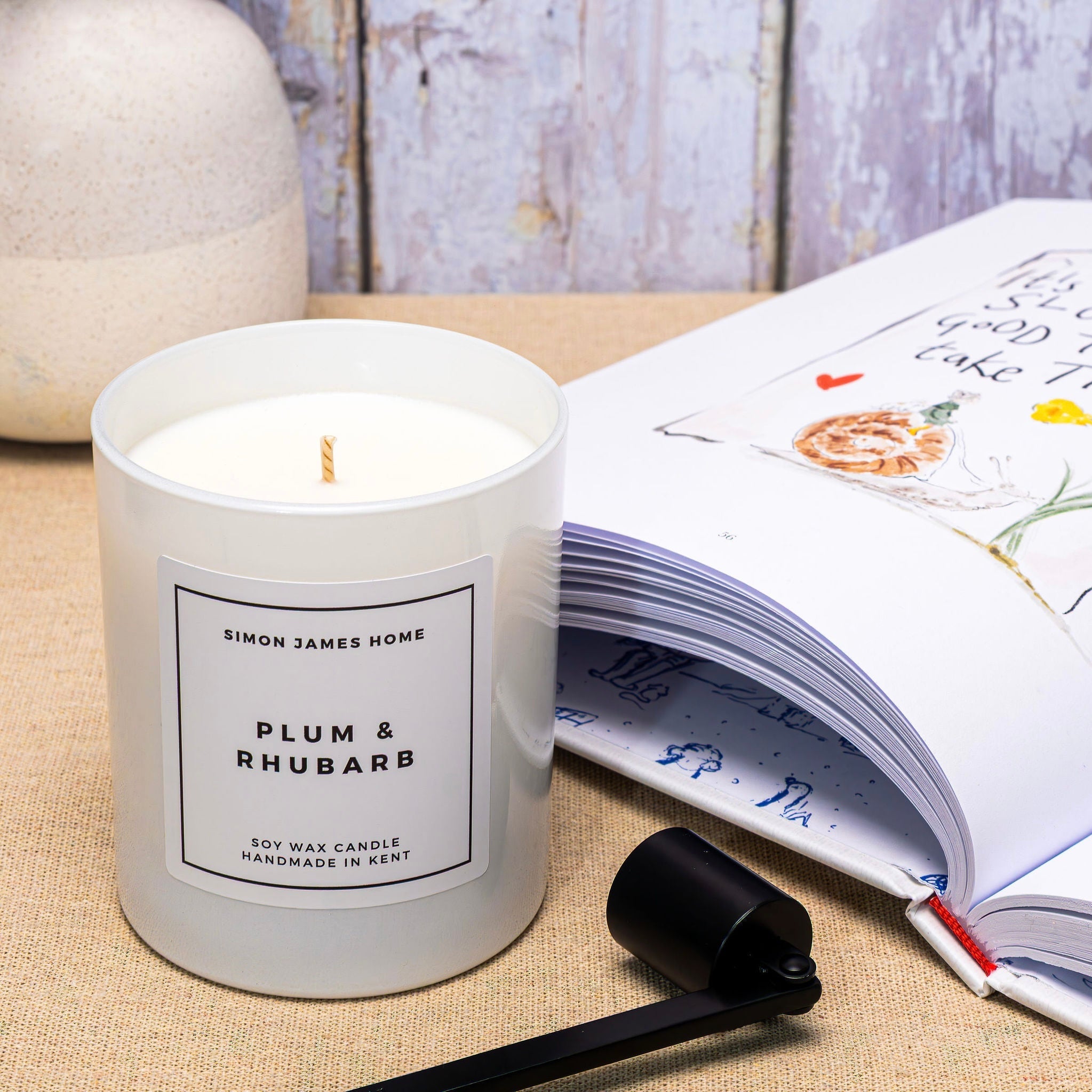 Plum and Rhubarb Handmade Soy Wax Candle