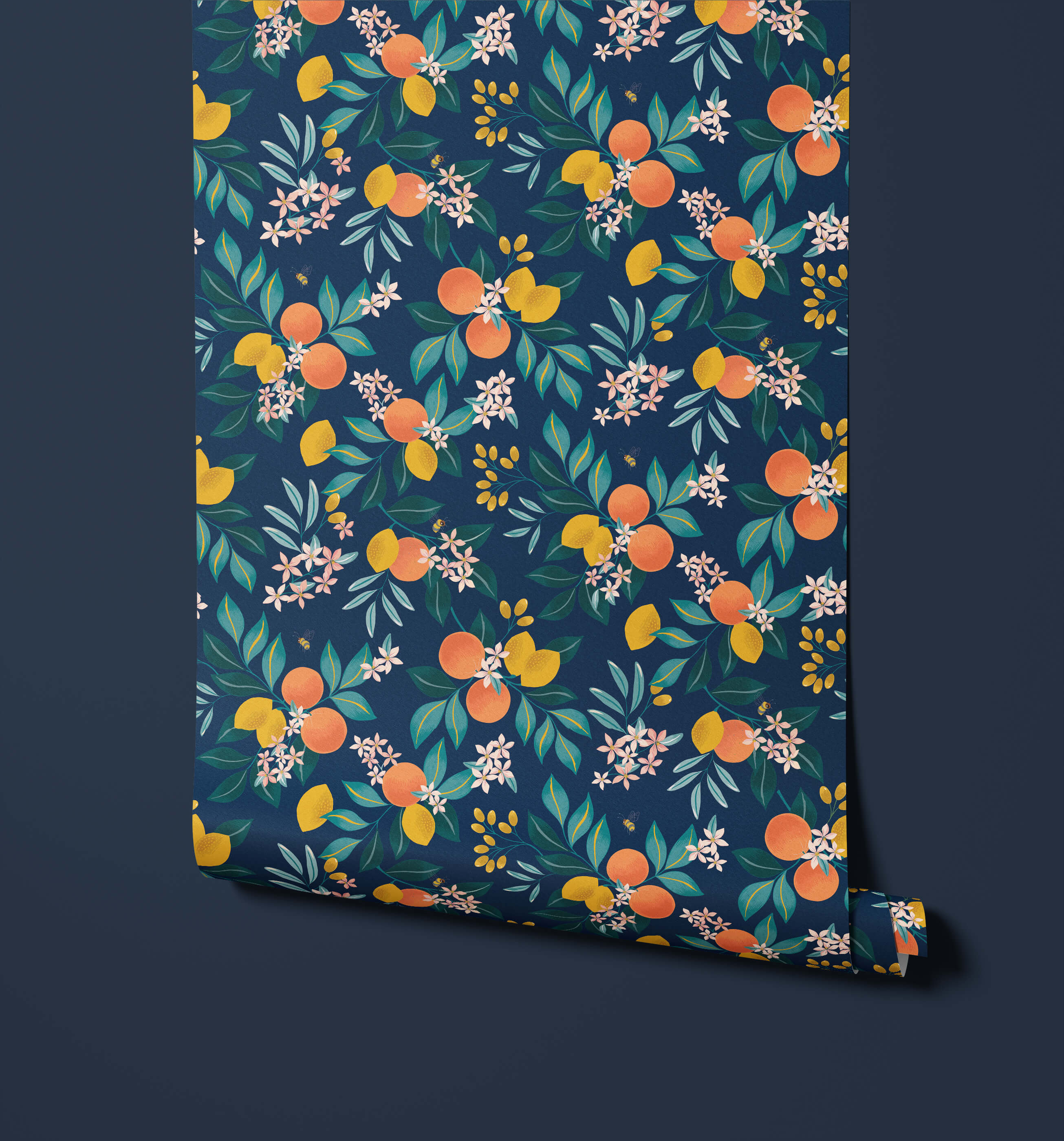 Limonata Lemon and Orange Fruit Wallpaper