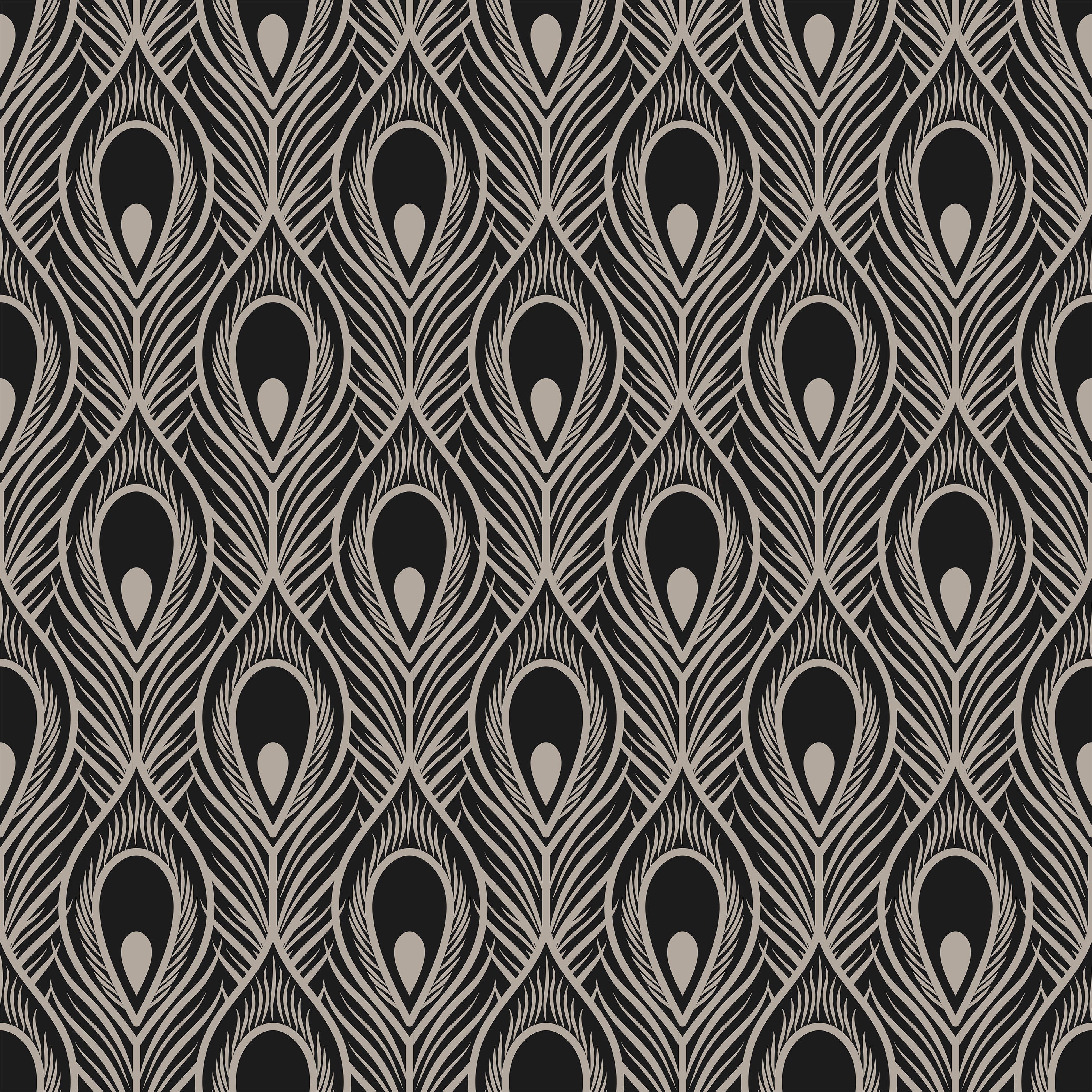 Maiden Peacock Feather Wallpaper