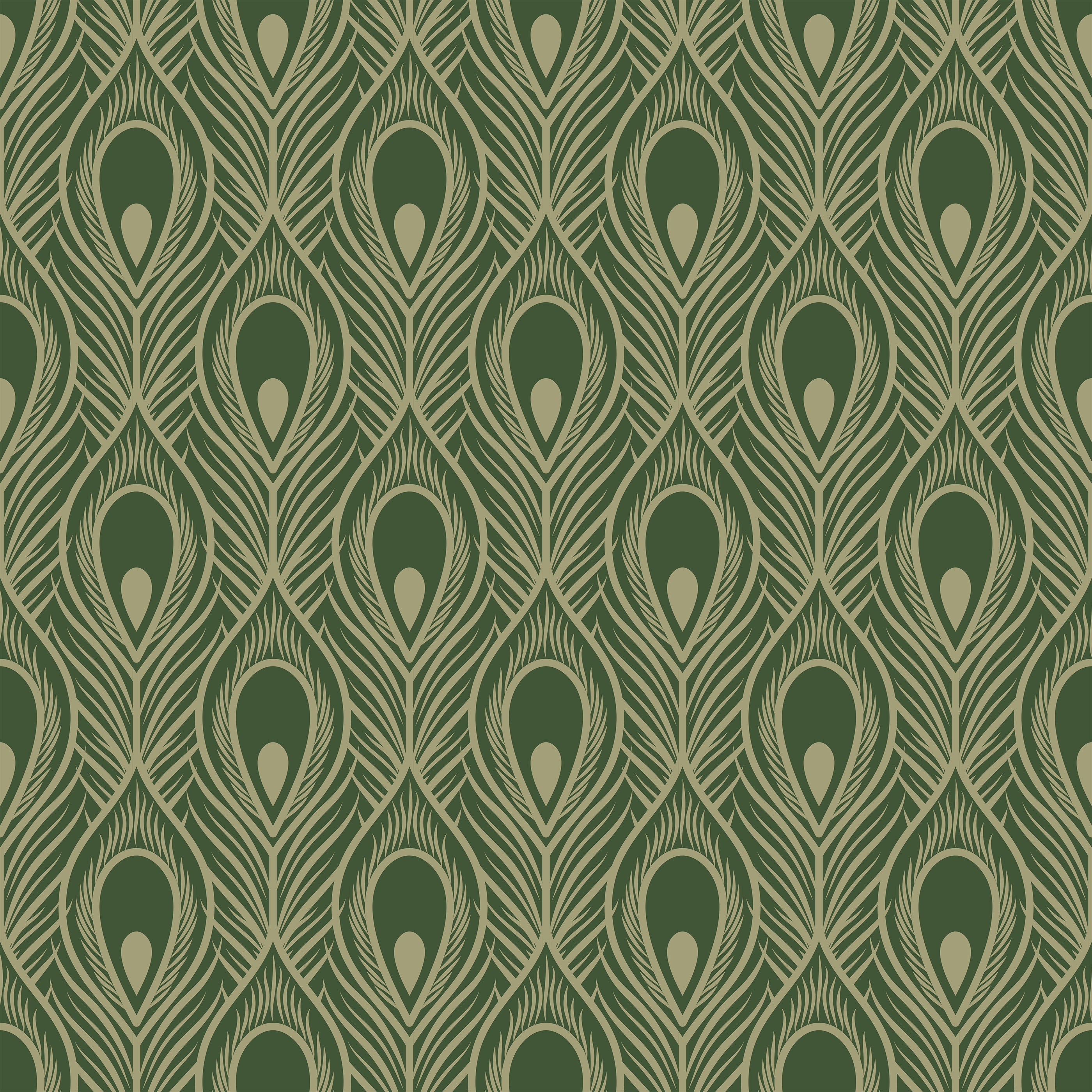 Maiden Peacock Feather Wallpaper