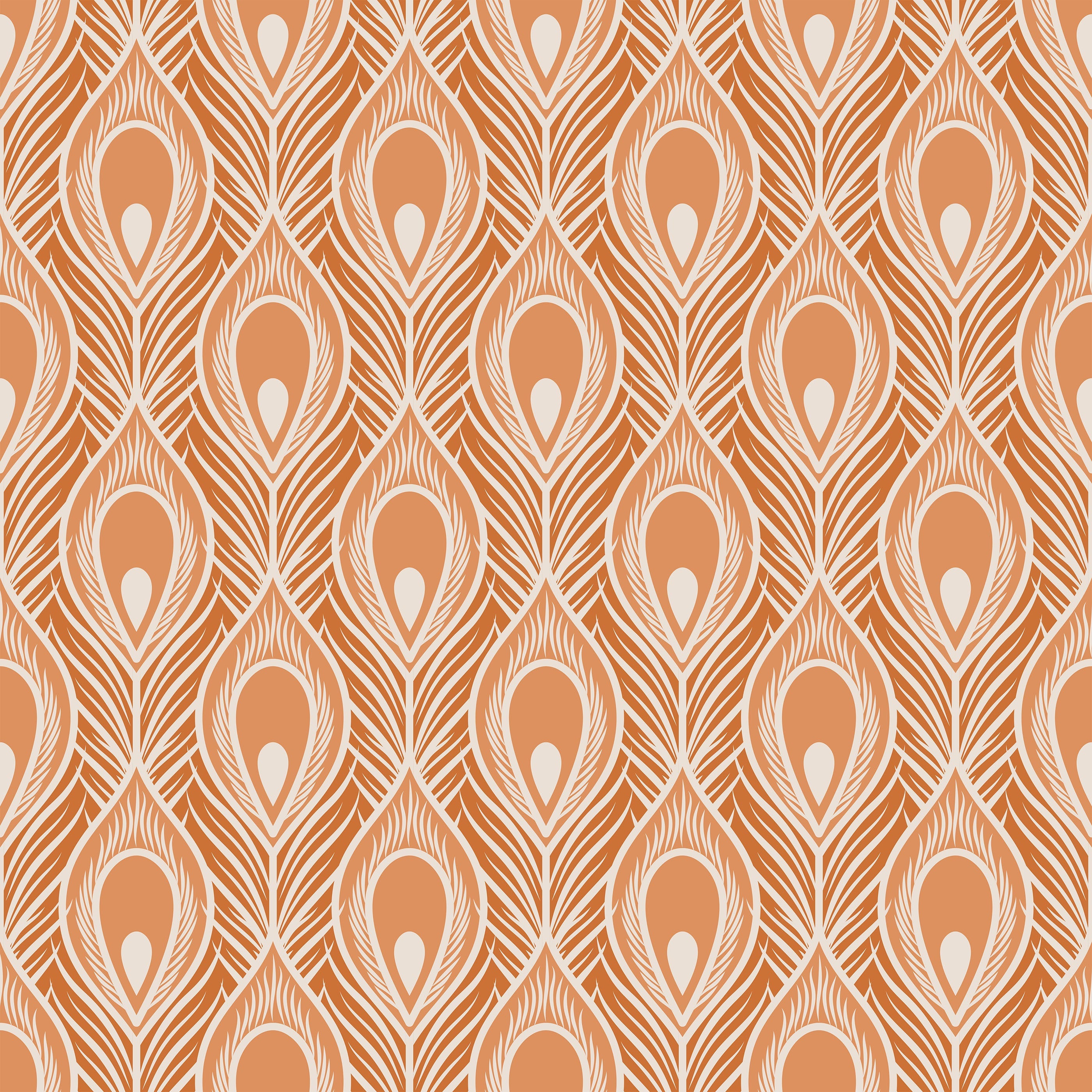 Maiden Peacock Feather Wallpaper