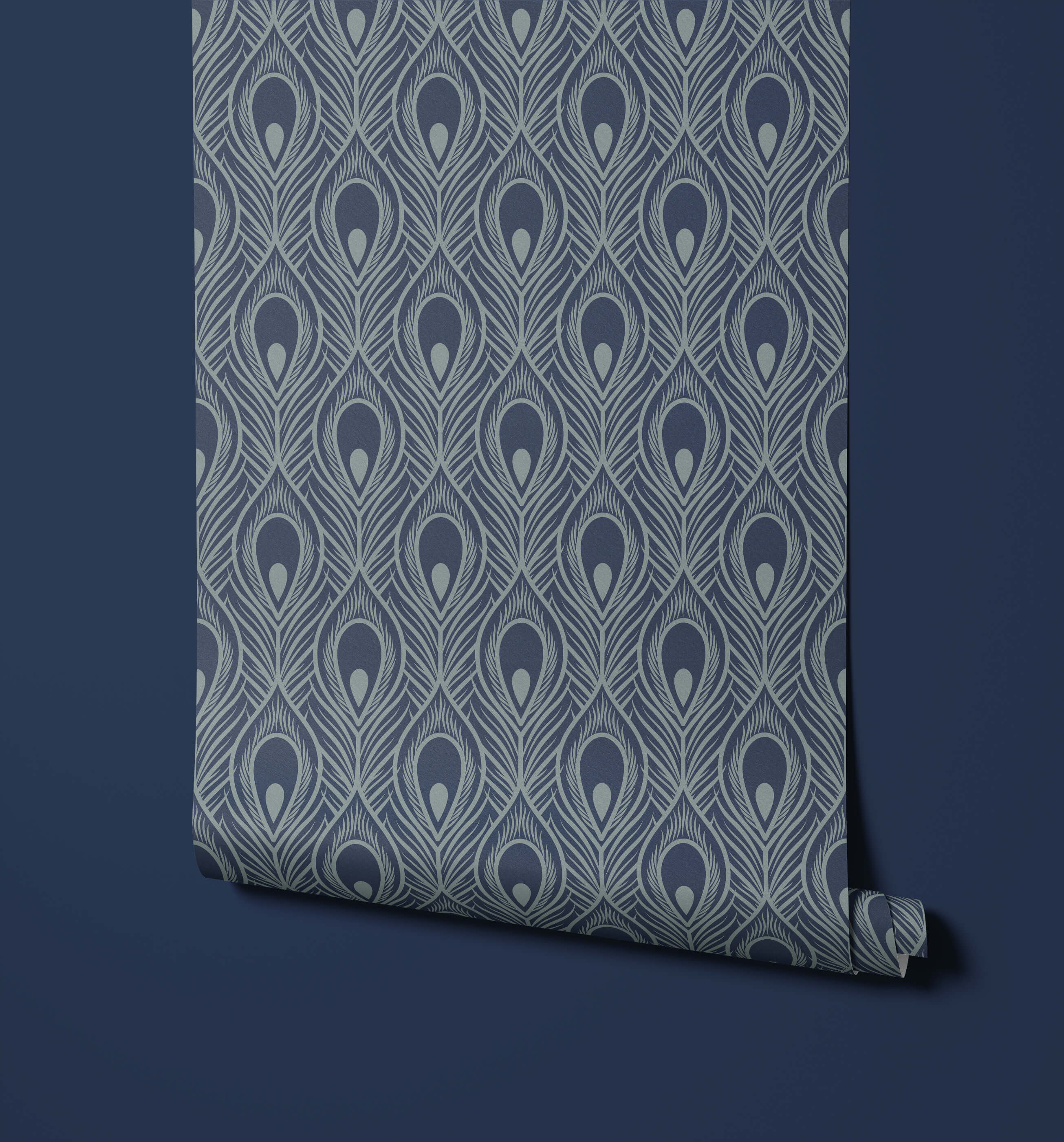 Maiden Peacock Feather Wallpaper