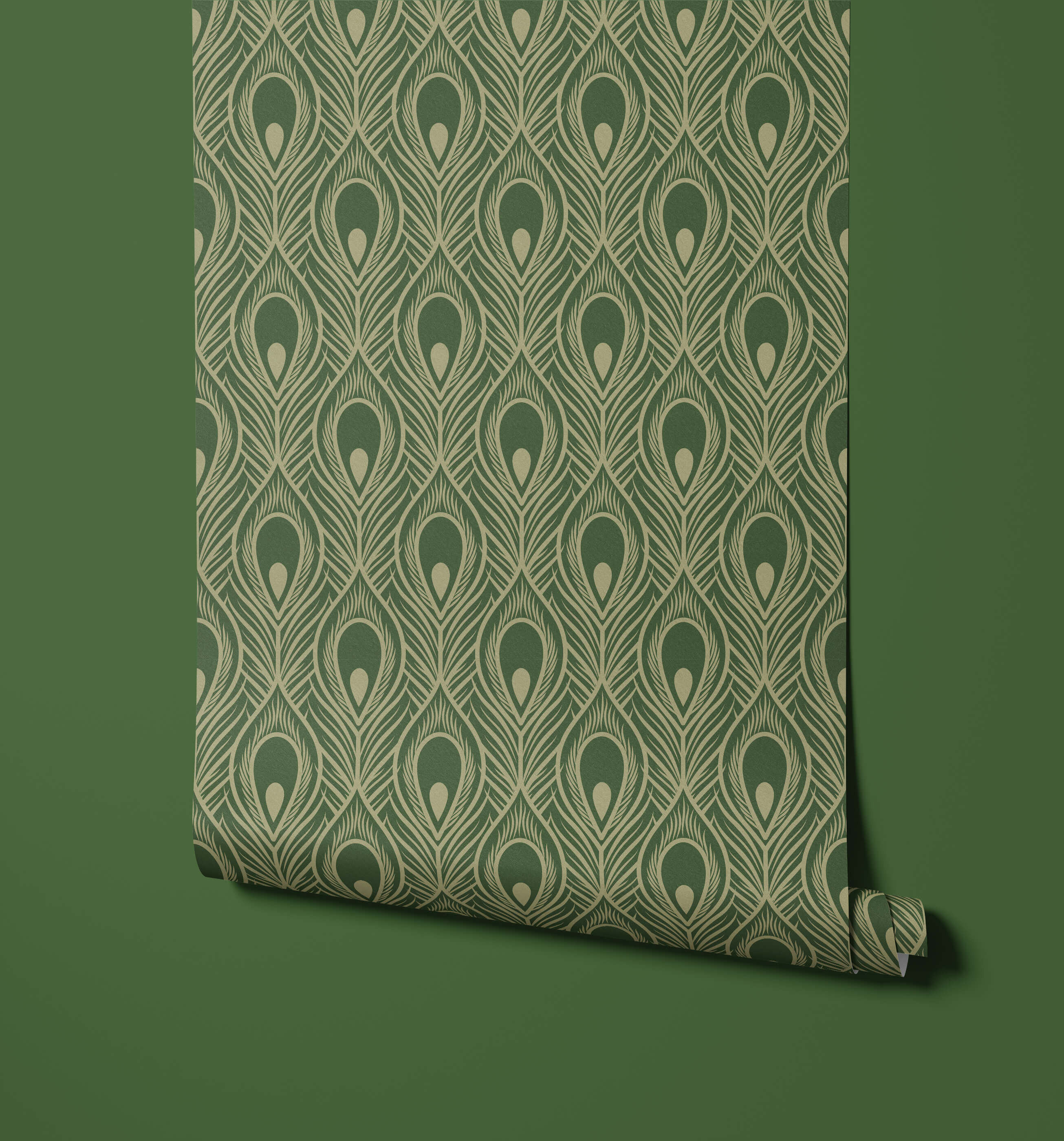 Maiden Peacock Feather Wallpaper