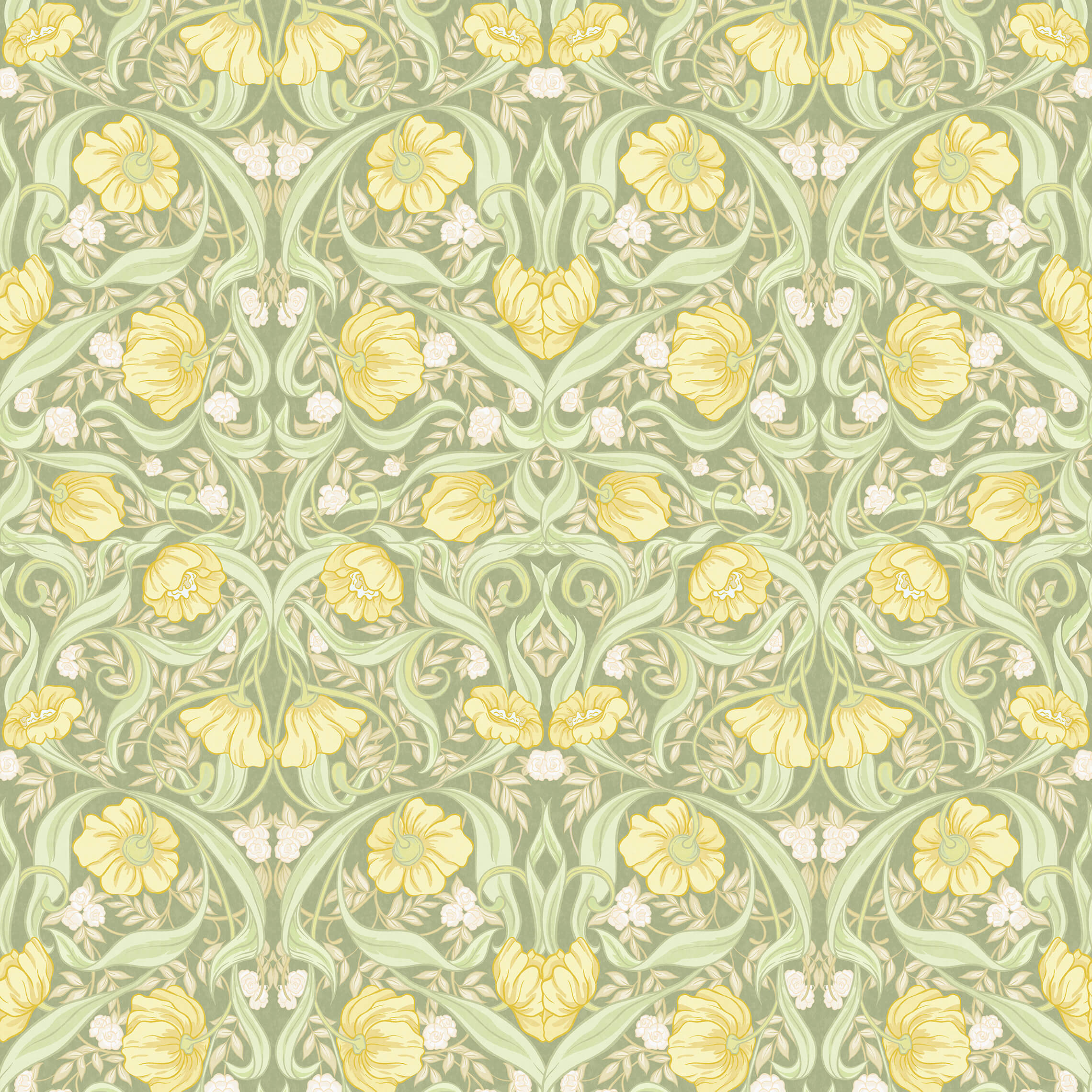 Mildred Vintage Tulip Wallpaper