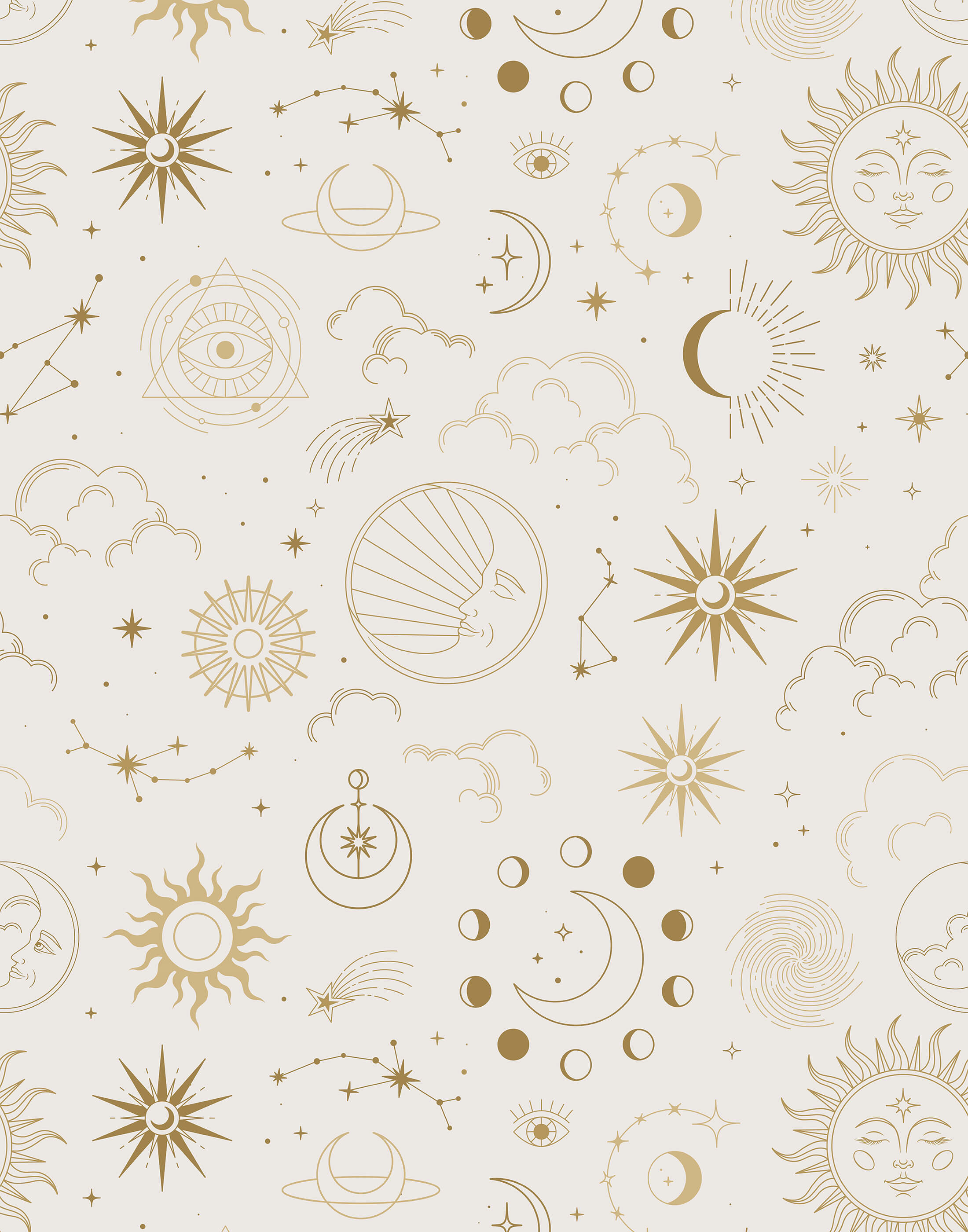 Mystica Occult Pattern Wallpaper