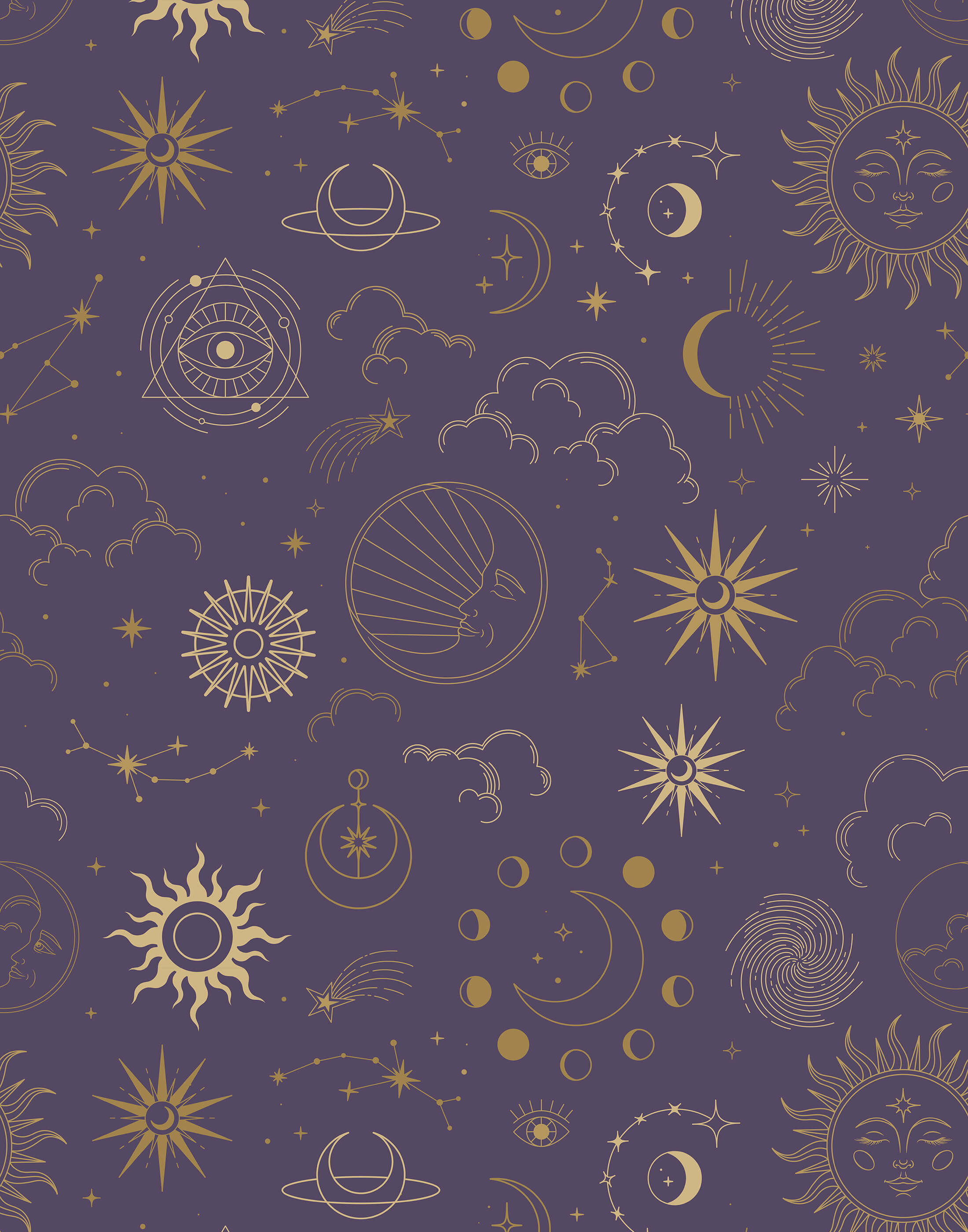 Mystica Occult Pattern Wallpaper