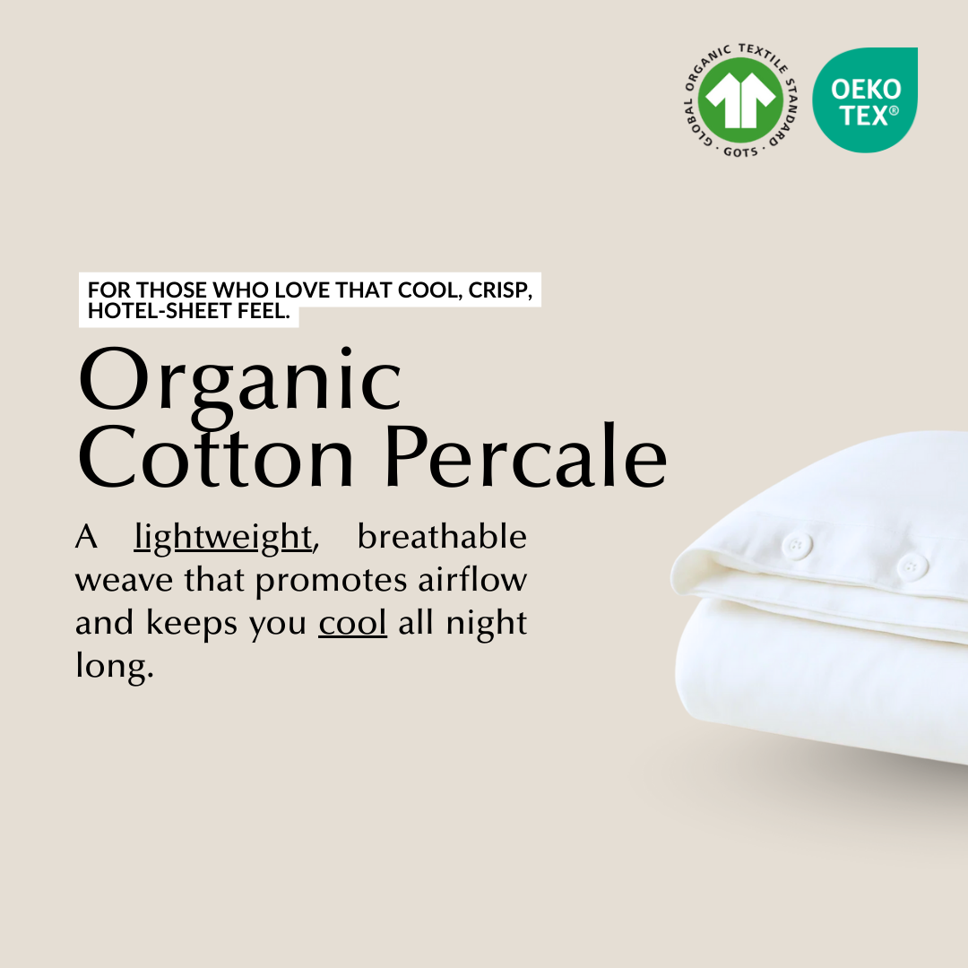 Organic Cotton Percale Bed Sheet Set