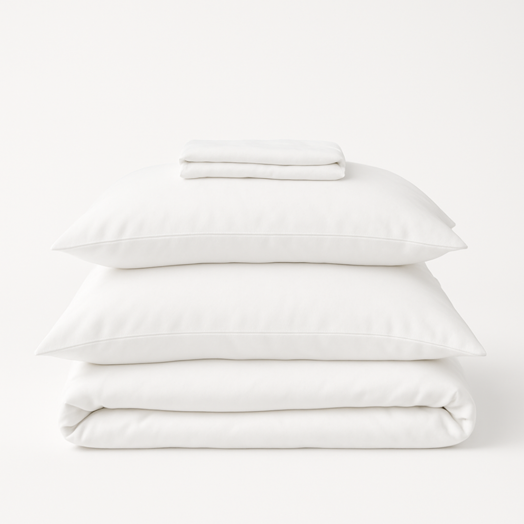Organic Cotton Satin Bed Sheet Set