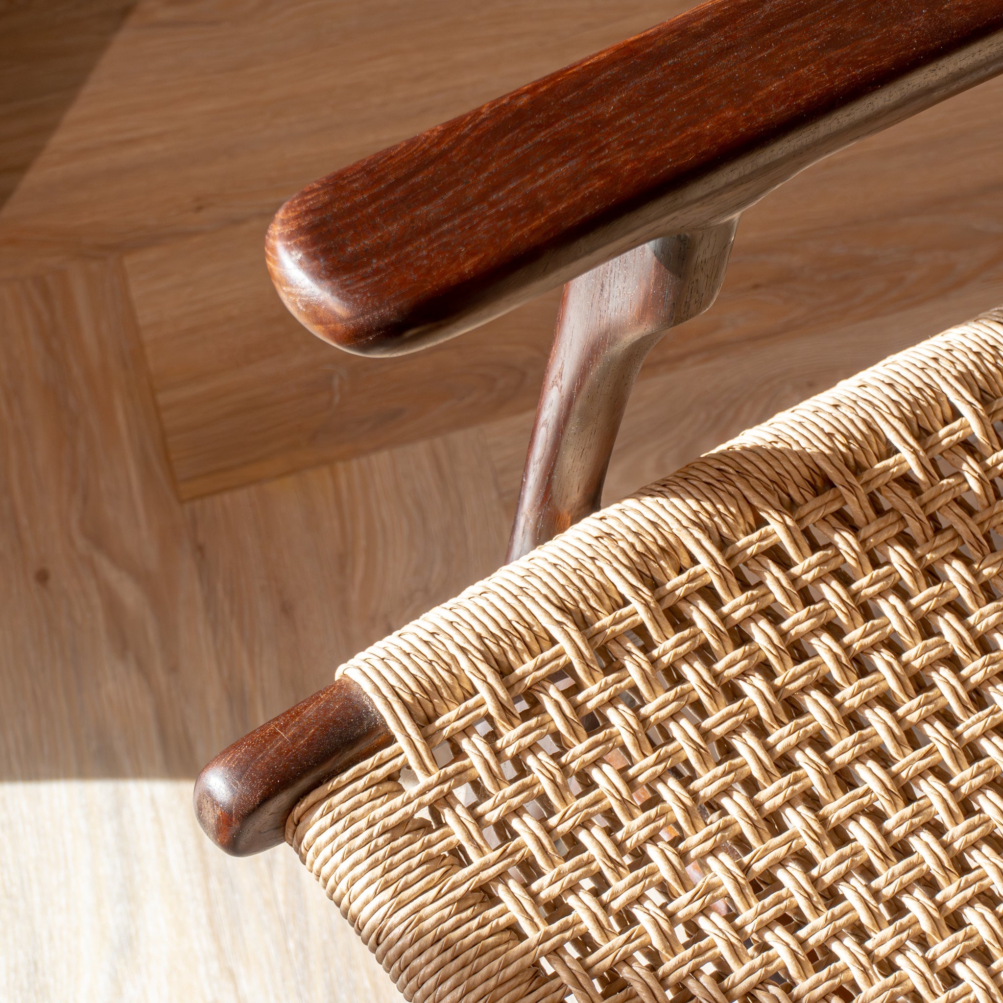 Zara Chocolate Rattan Accent Chair With Armrest