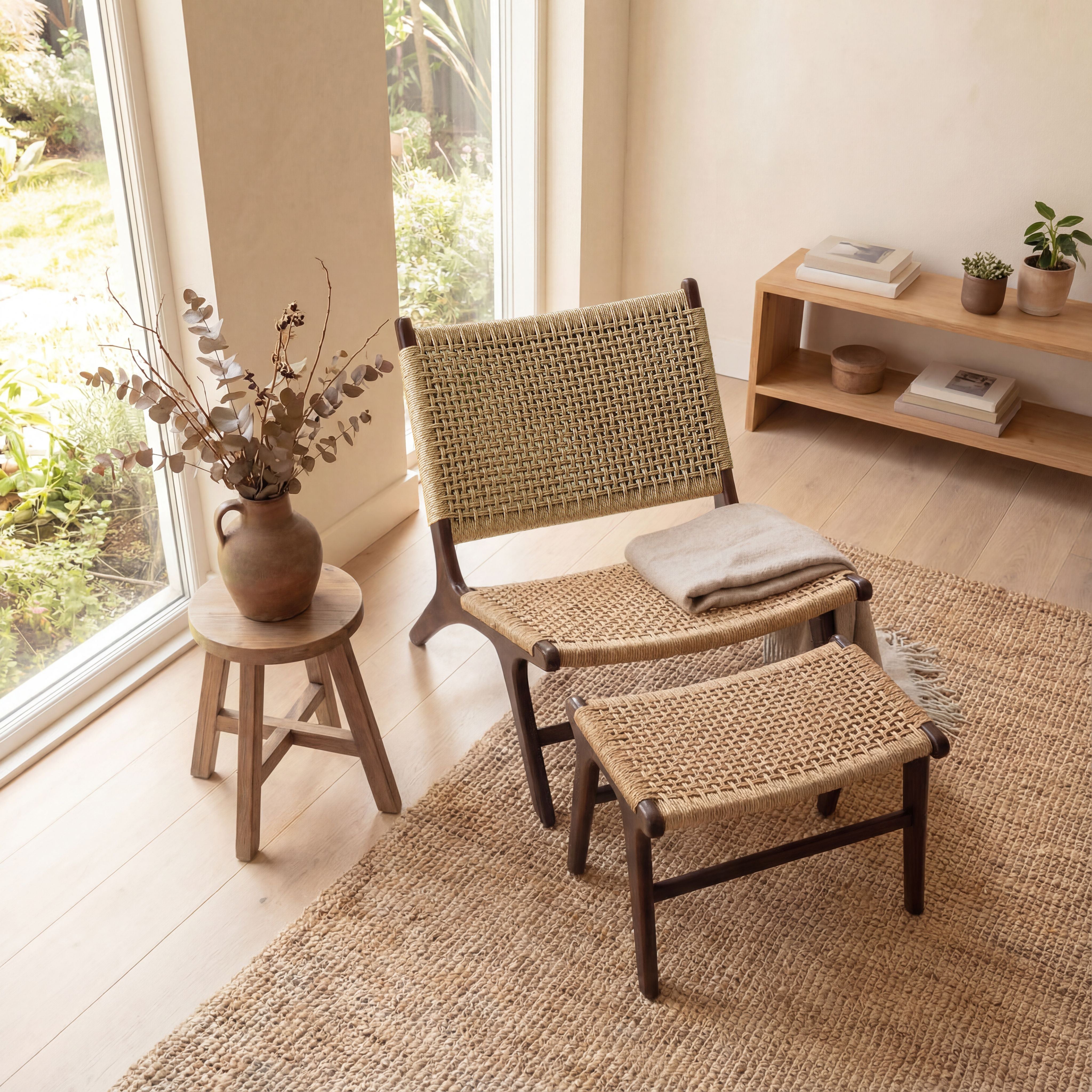 Zara Chocolate Rattan Accent Chair