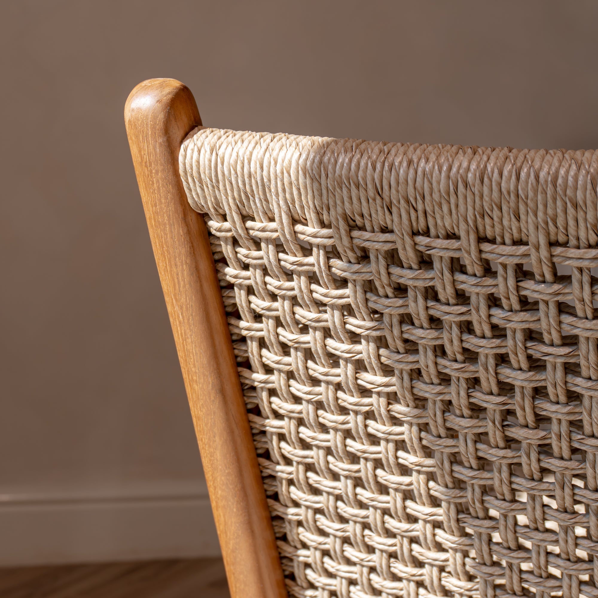 Zara Teak and Rattan Accent Chair
