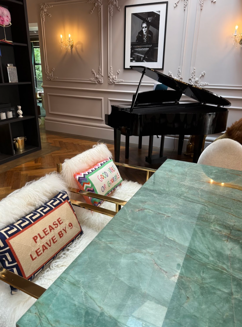 Good Vibes or Good Byes Needlepoint Pillow