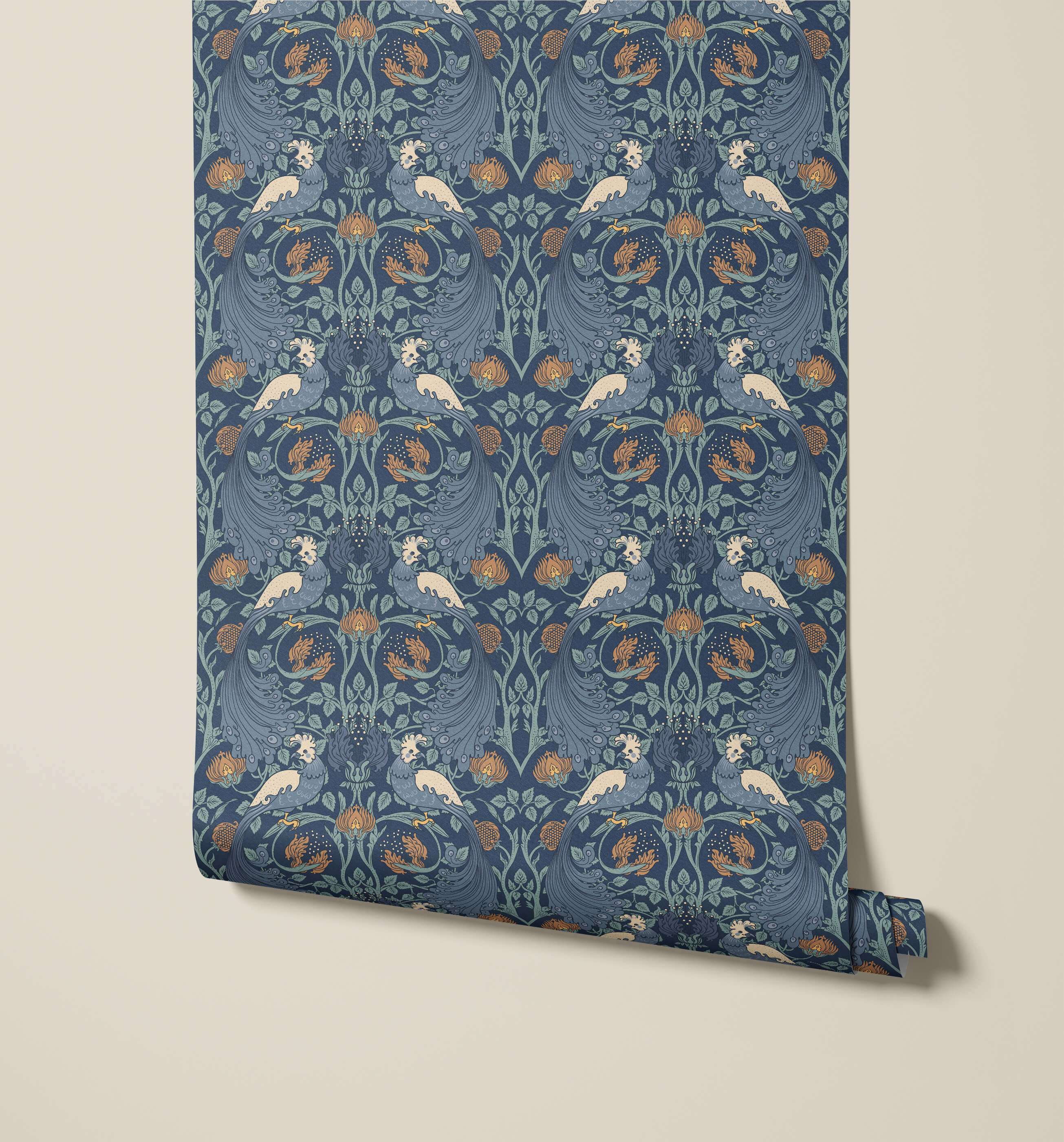 Stanley Vintage Peacock Wallpaper