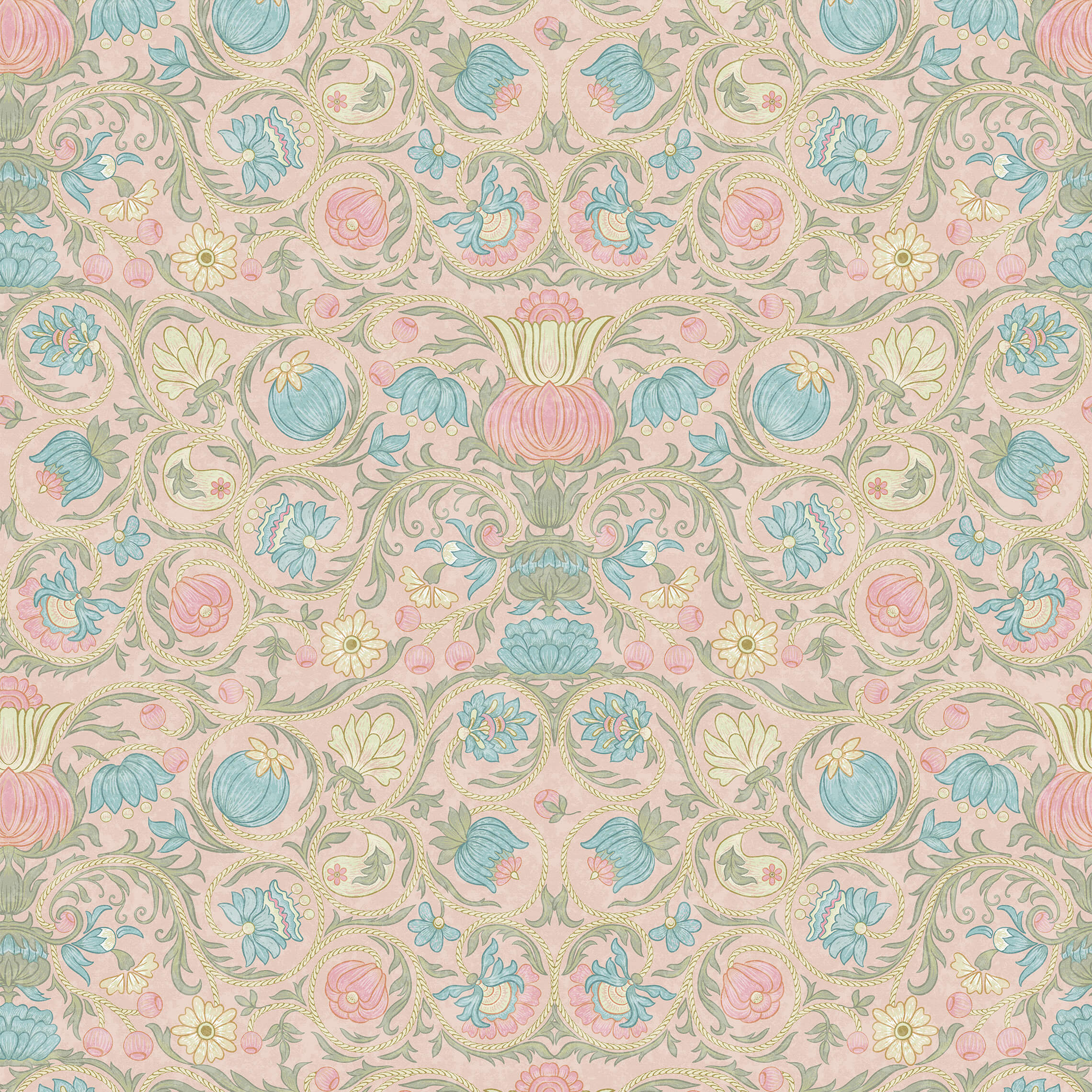 Toulon Heritage Floral Wallpaper
