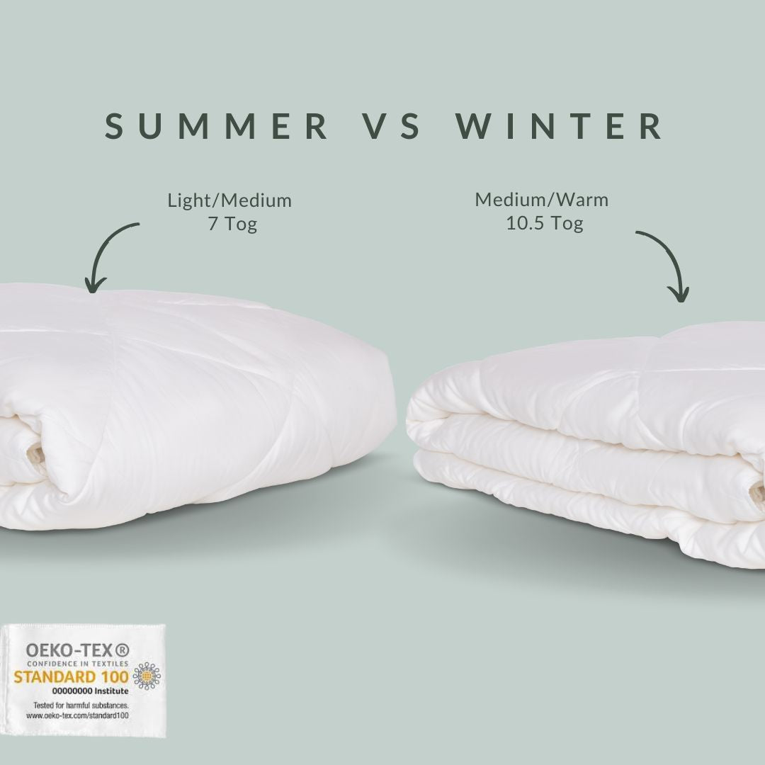 Eucalyptus and Bamboo Duvet in White