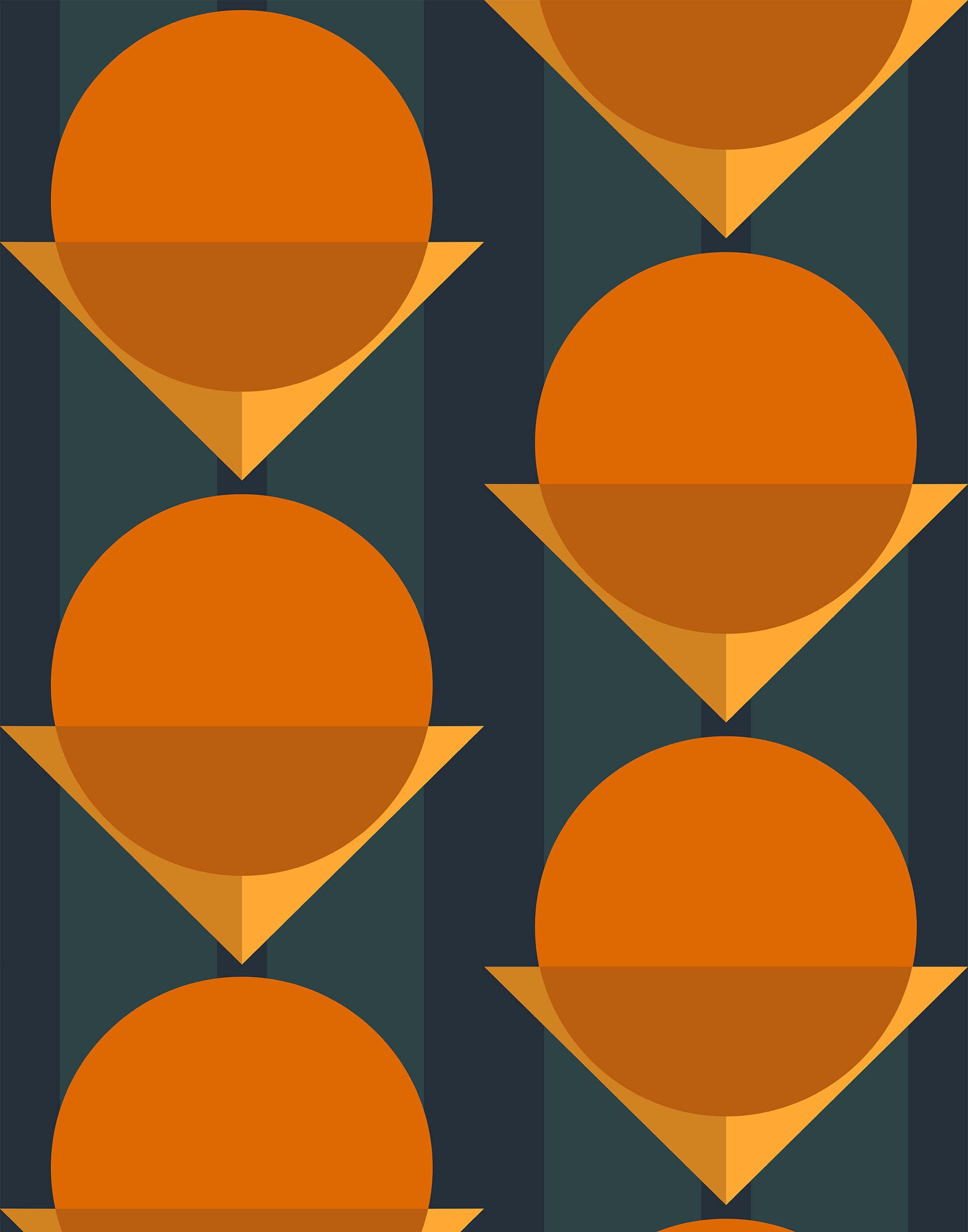 Gelato Bauhaus Geometric Wallpaper