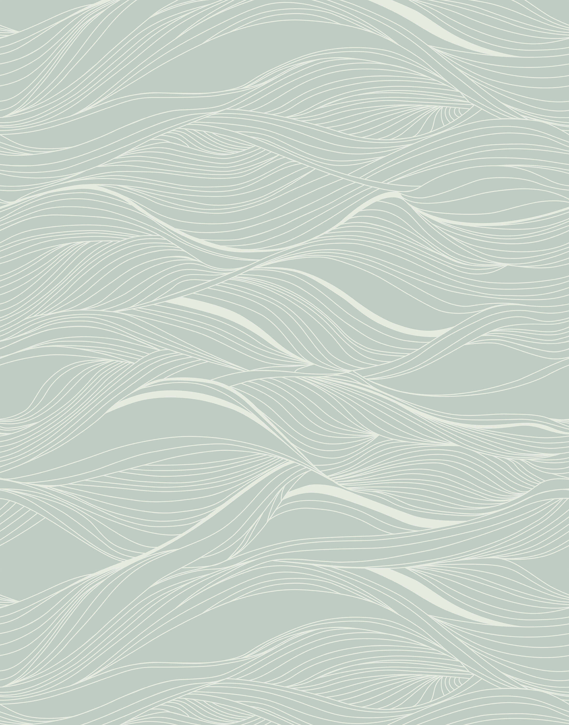 Whisper Minimalist Abstract Wavy Line Wallpaper