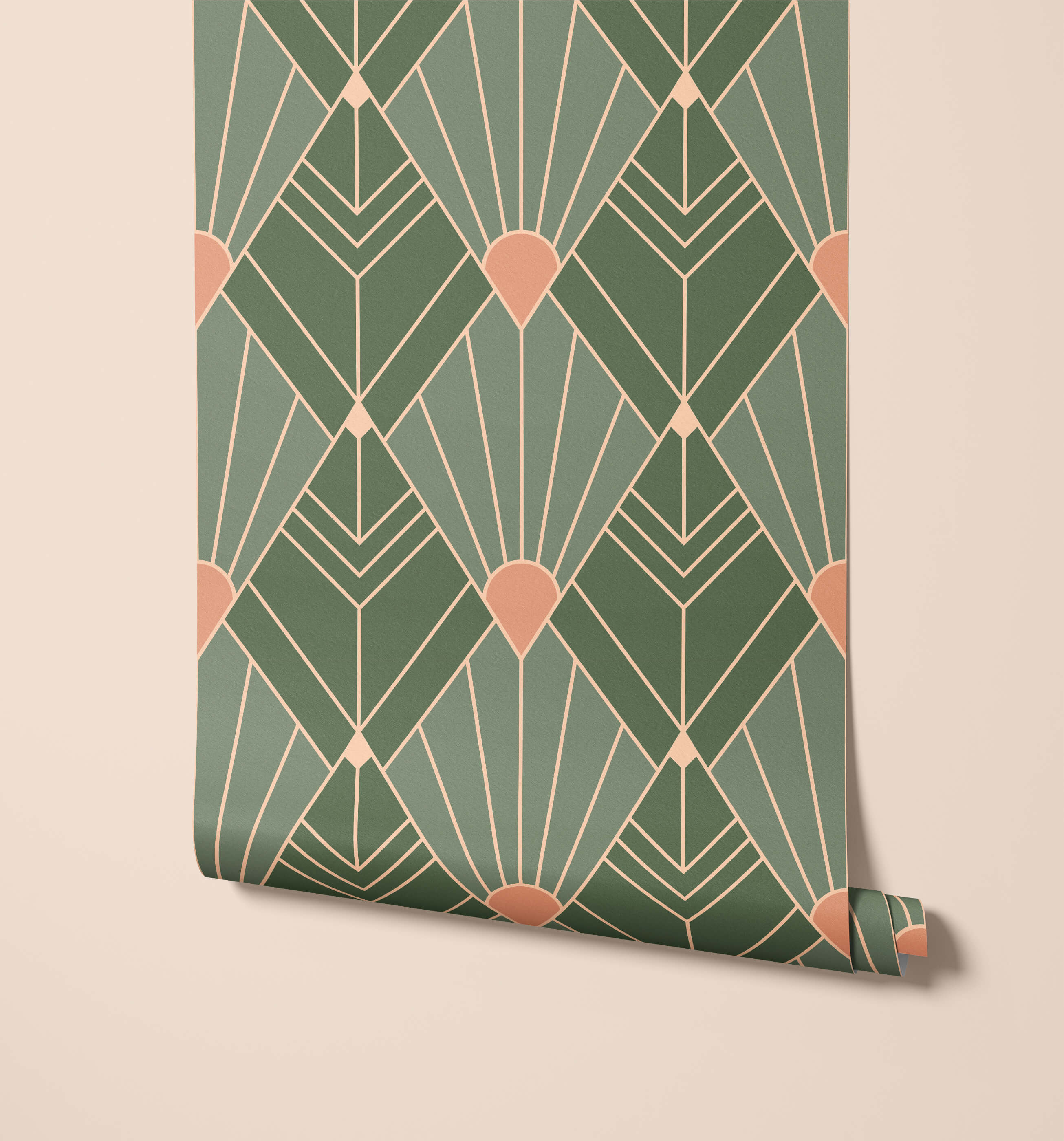 Cameron Art Deco Diamond Pattern Wallpaper