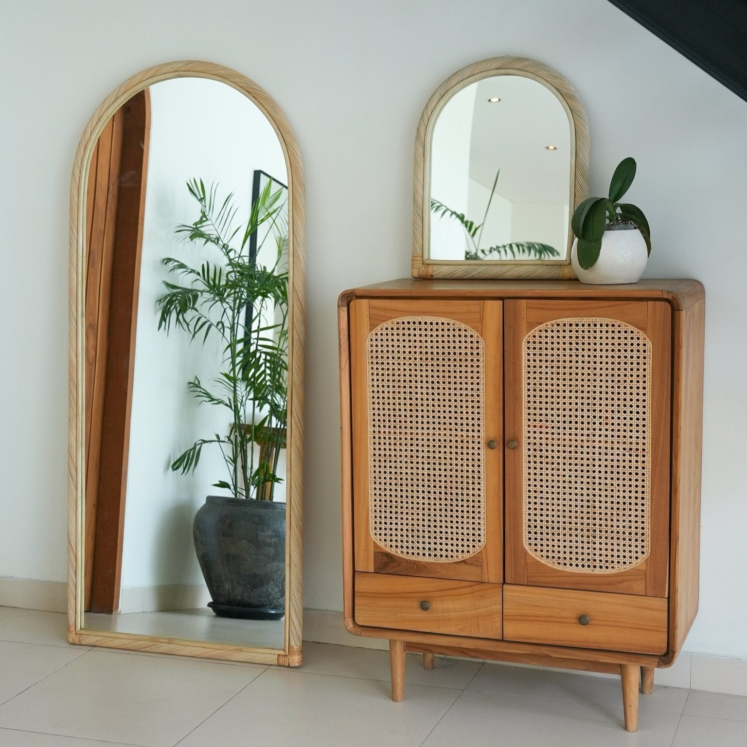 Citra Teak Leaning Mirror