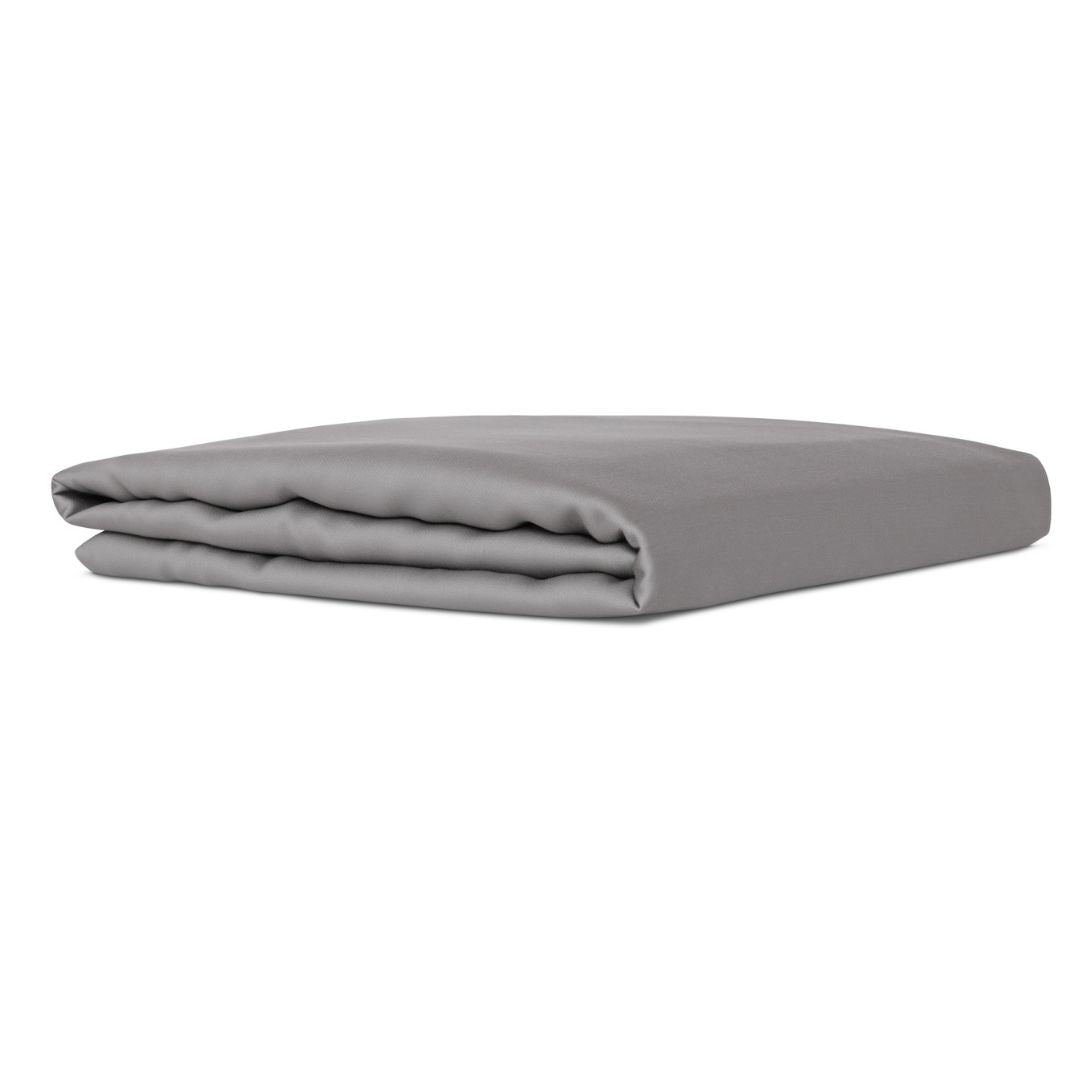 Eucalyptus Silk Fitted Sheet in Grey