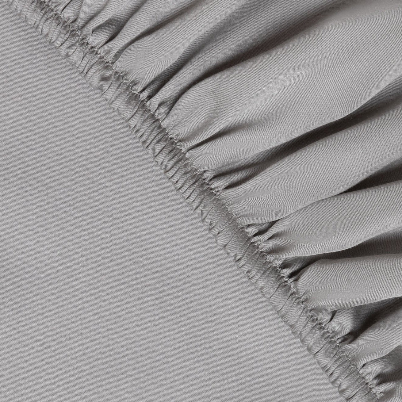 Eucalyptus Silk Fitted Sheet in Grey