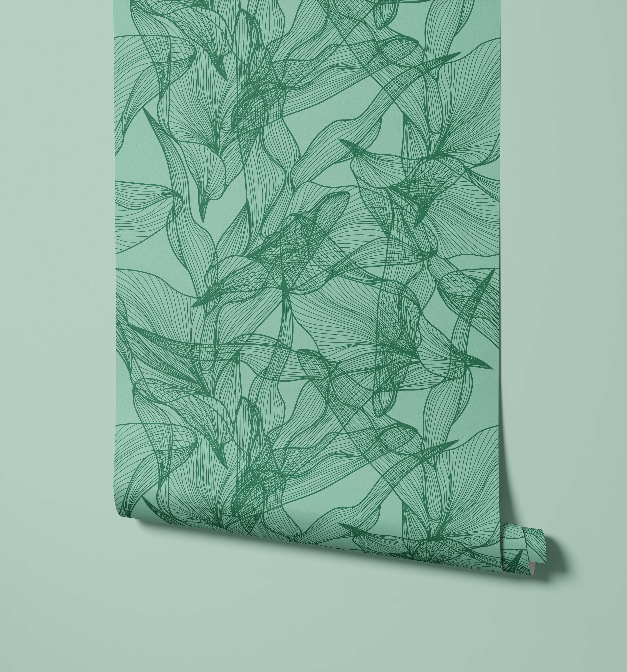 Float Abstract Floral Wallpaper