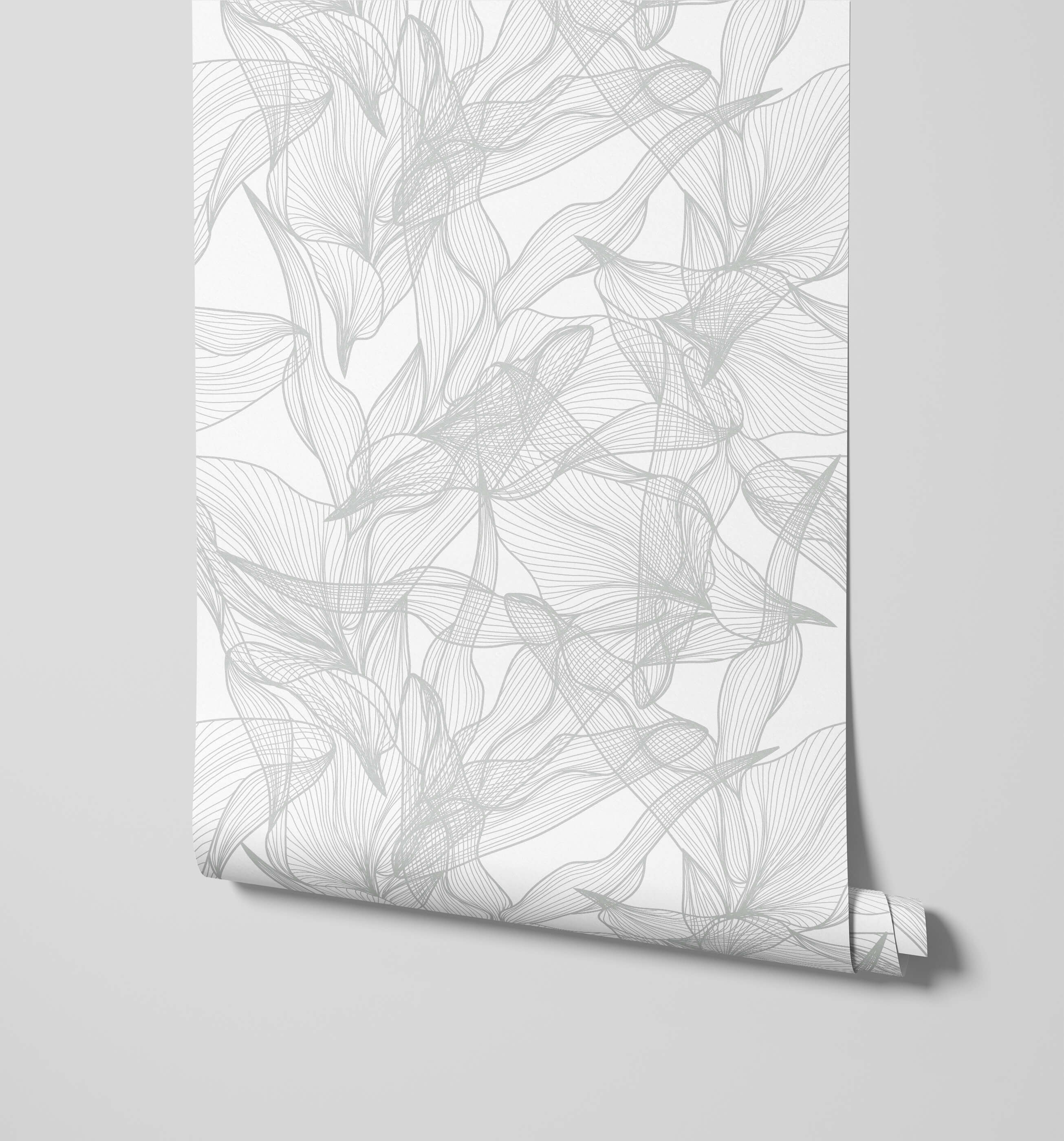 Float Abstract Floral Wallpaper