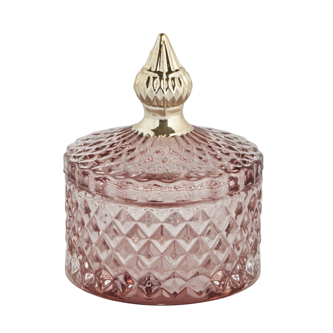 Large Glass Jar with Rose Gold Lid for Classic and Glamorous Décor