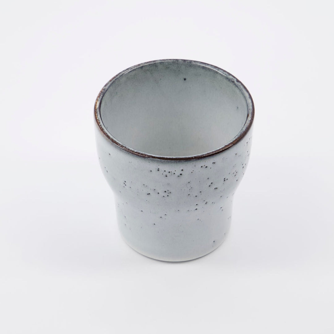Grey Speckled Handleless Stoneware Mugs